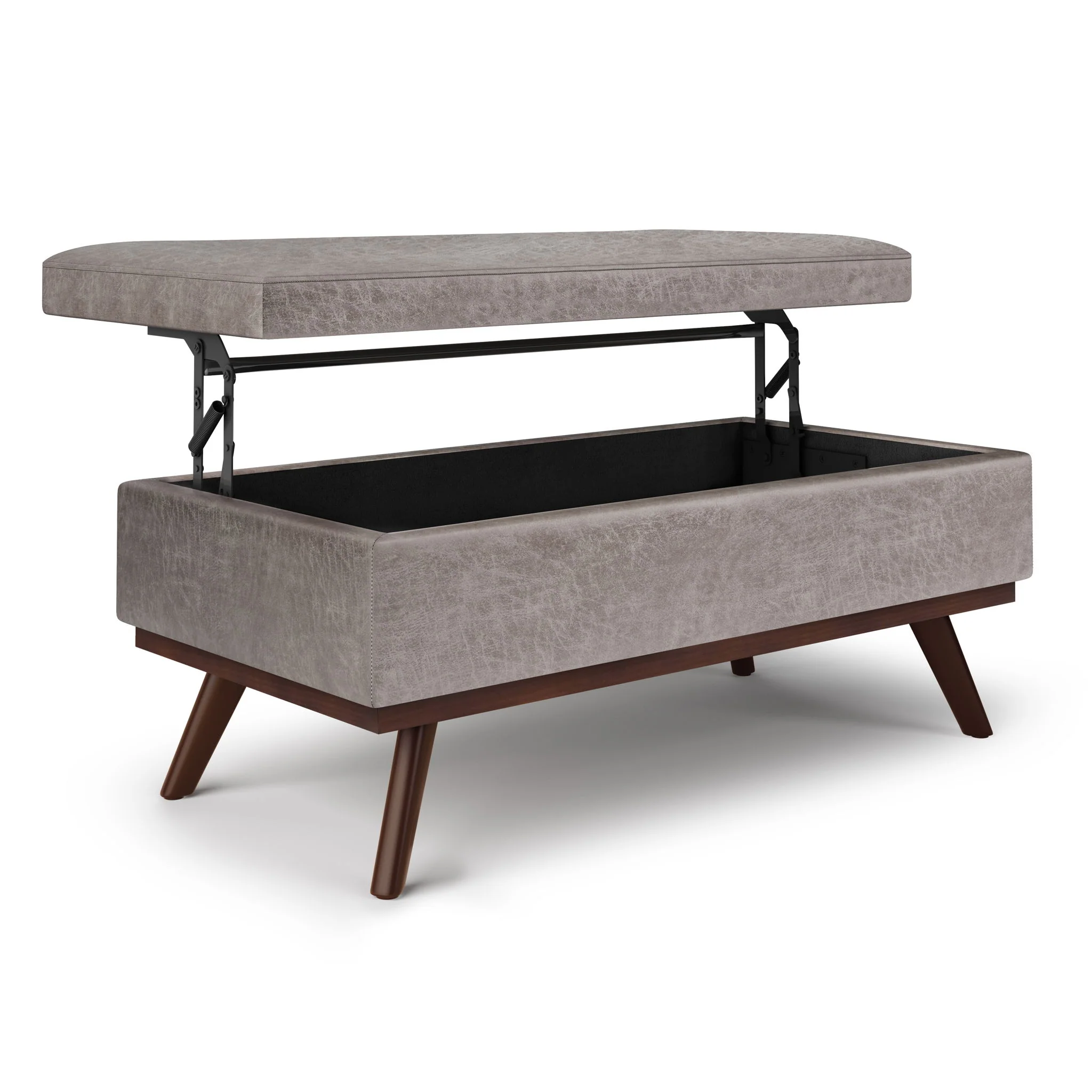 Owen - Lift Top Large Coffee Table Storage Ottoman, Mid Century Style - Image 19