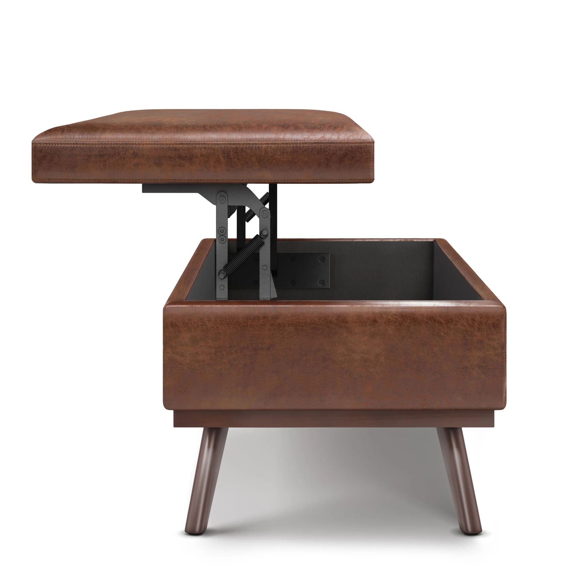 Owen - Lift Top Large Coffee Table Storage Ottoman, Mid Century Style - Image 30