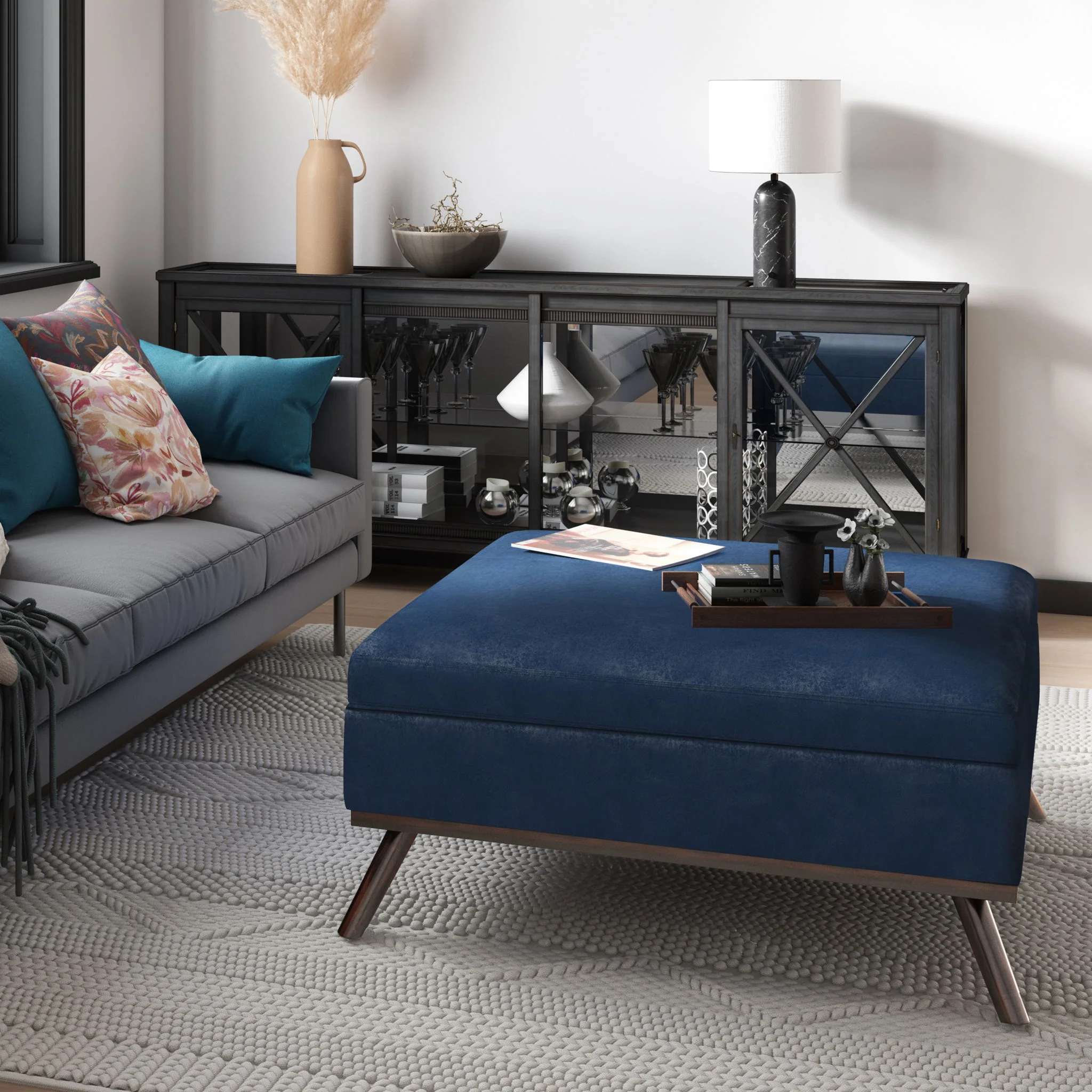 Owen - Multifunctional Square Coffee Table Storage Ottoman - Image 41