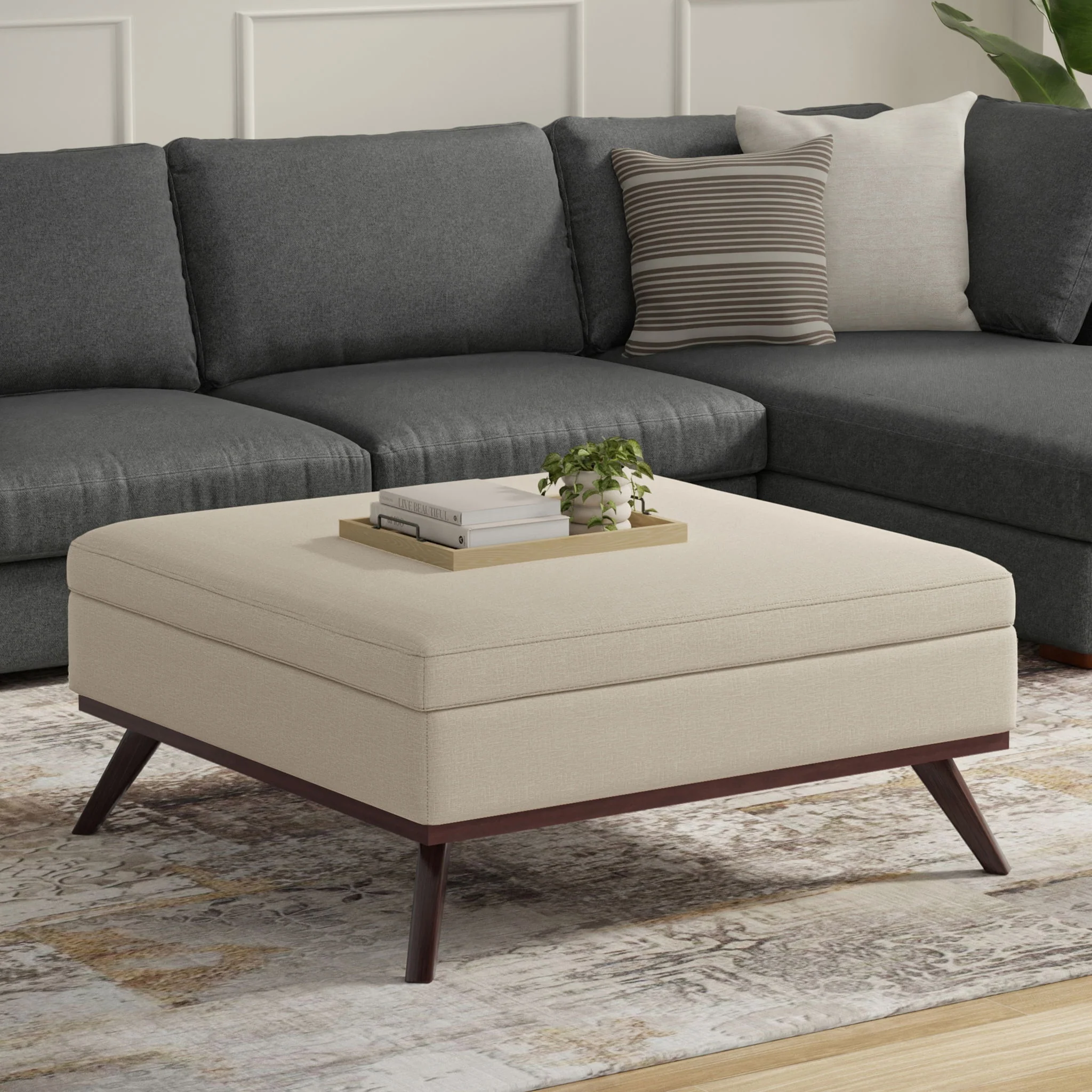 Owen - Multifunctional Square Coffee Table Storage Ottoman - Image 50