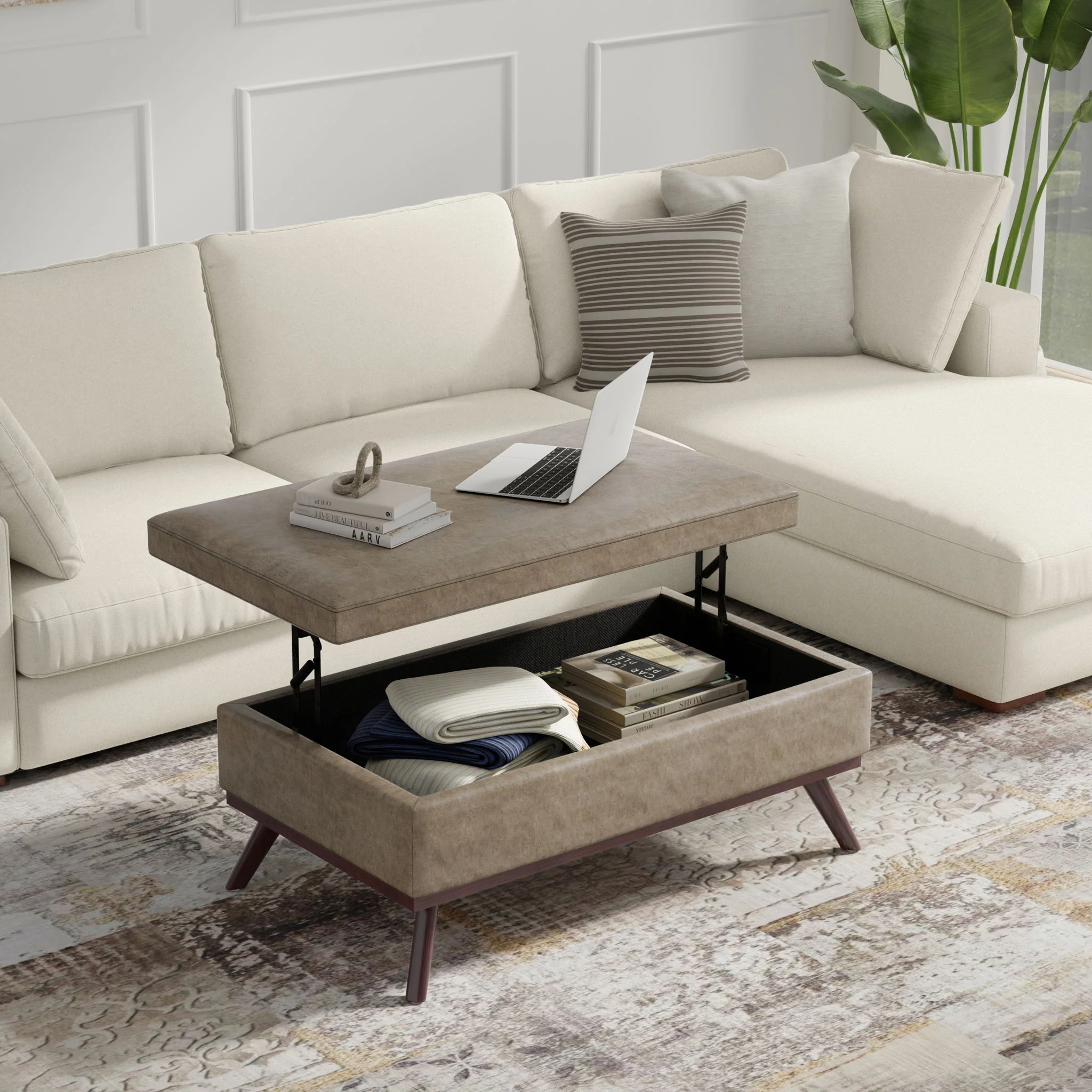 Owen - Multifunctional Square Coffee Table Storage Ottoman - Image 75