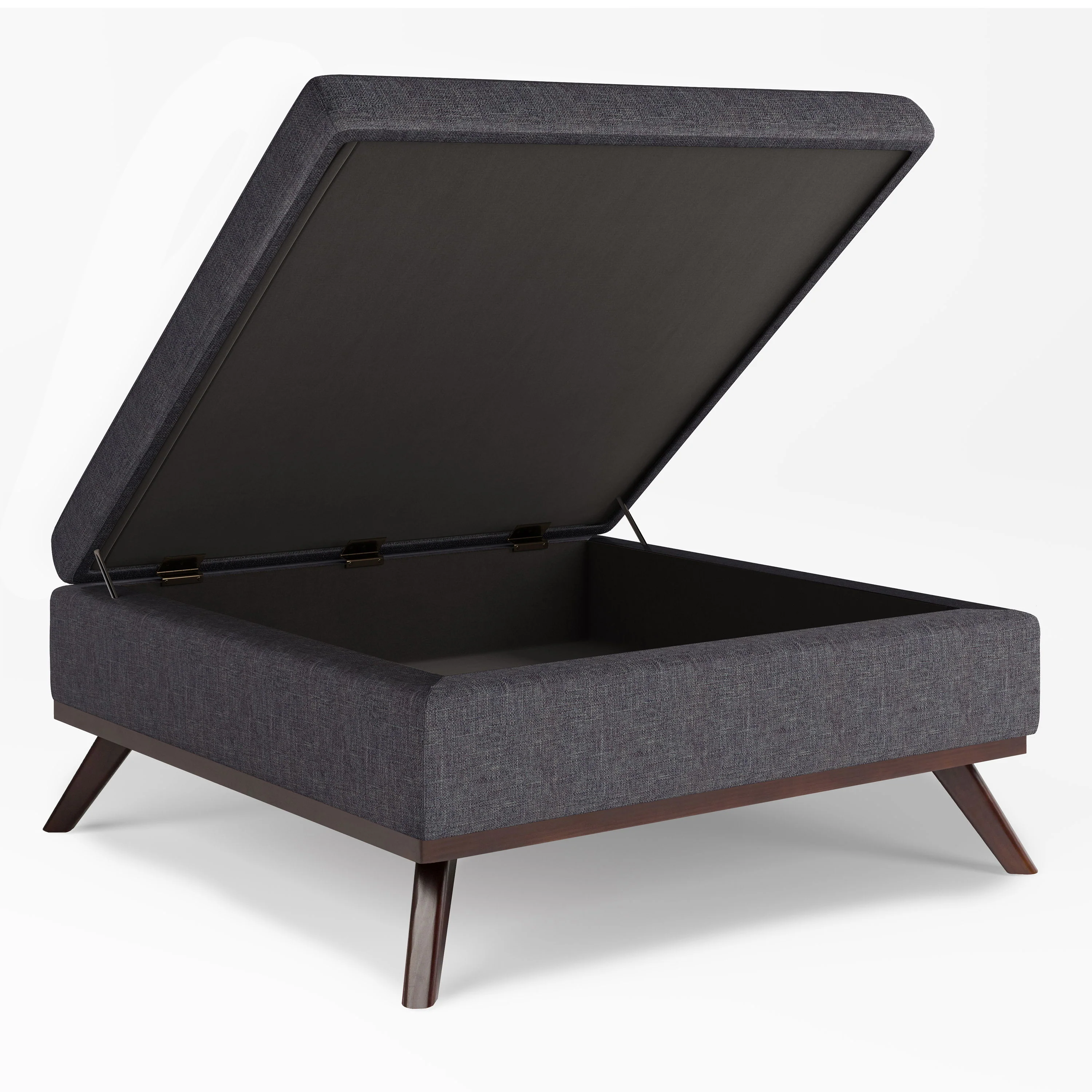 Owen - Square Coffee Table Storage Ottoman - Slate Gray - Image 6