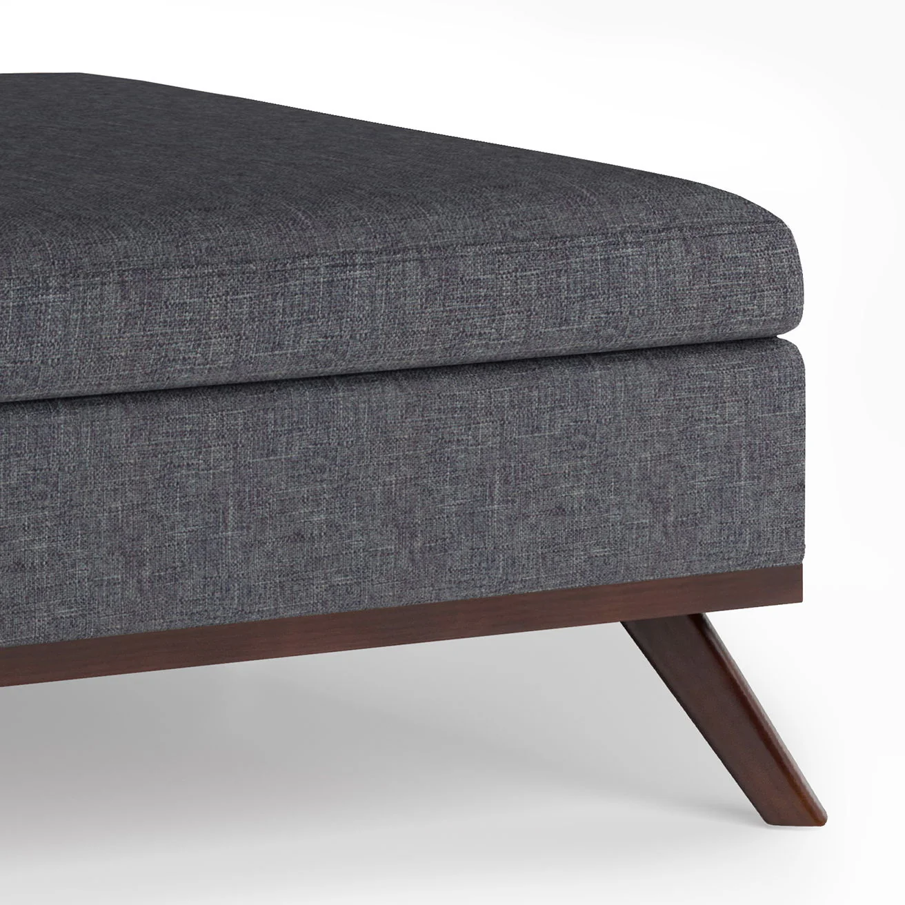 Owen - Square Coffee Table Storage Ottoman - Slate Gray - Image 7