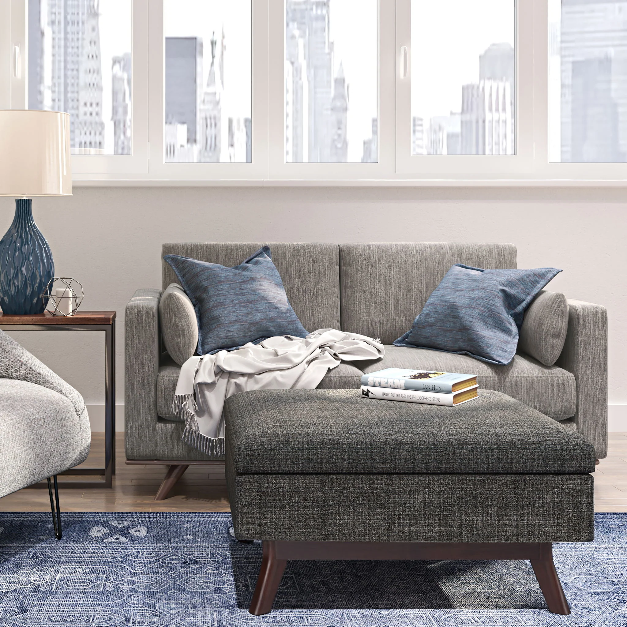 Owen - Upholstered Rectangular Storage Ottoman - Image 35