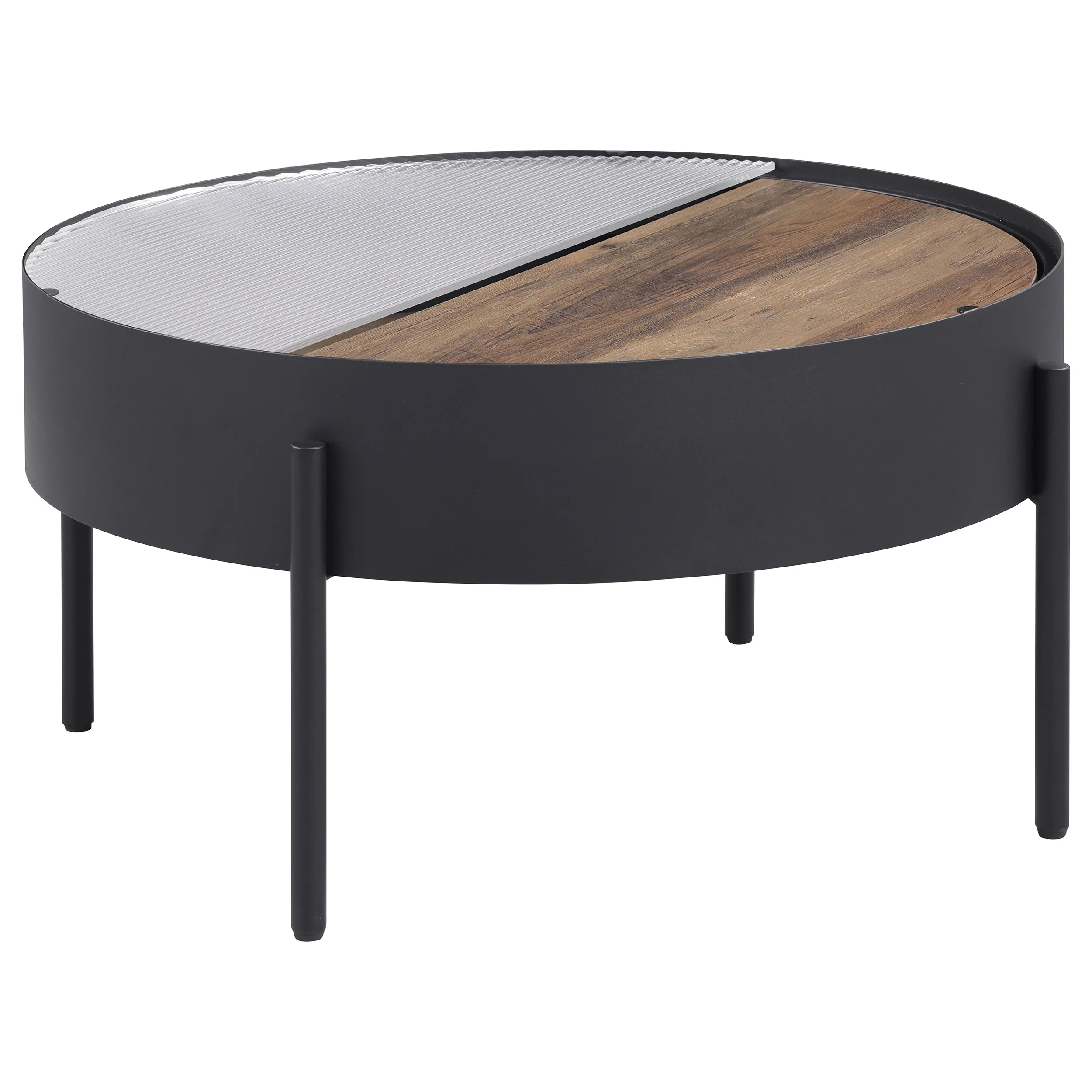 Ozella - Round Table With Hidden Storage Sandy - Image 17
