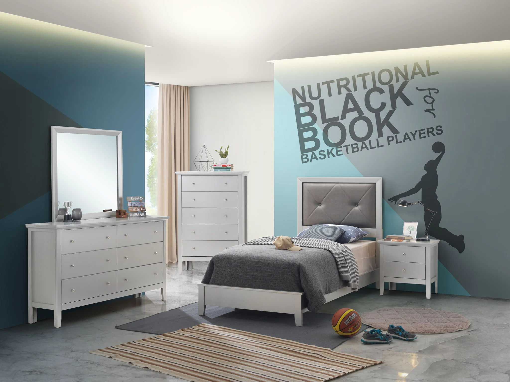 Padded Headboard Bed - Image 29