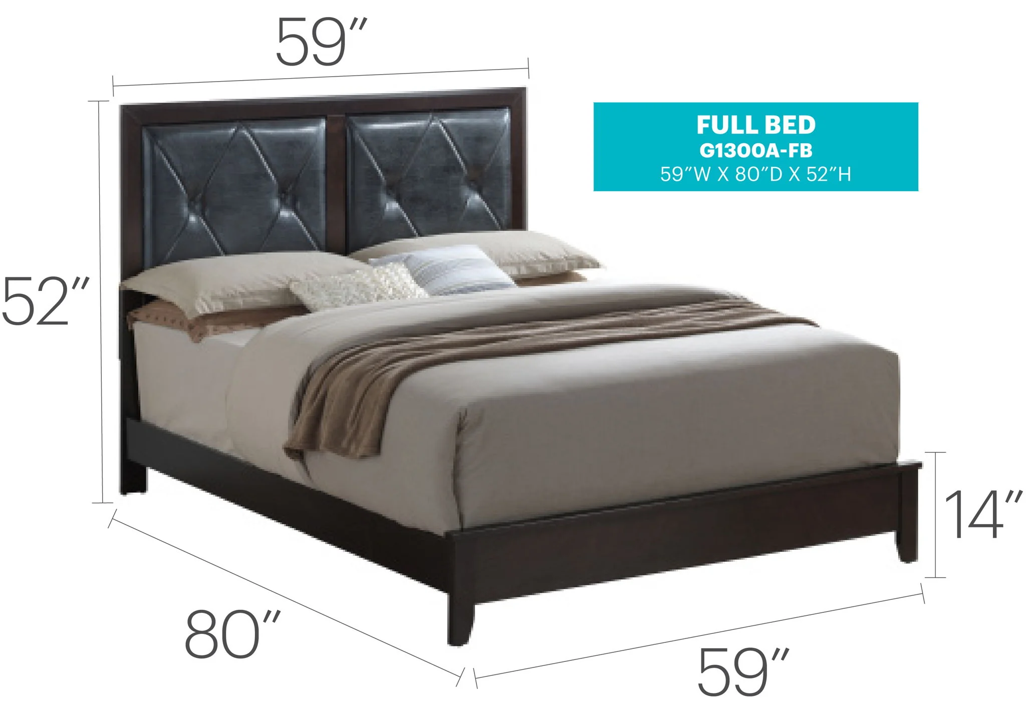 Padded Headboard Bed - Image 32