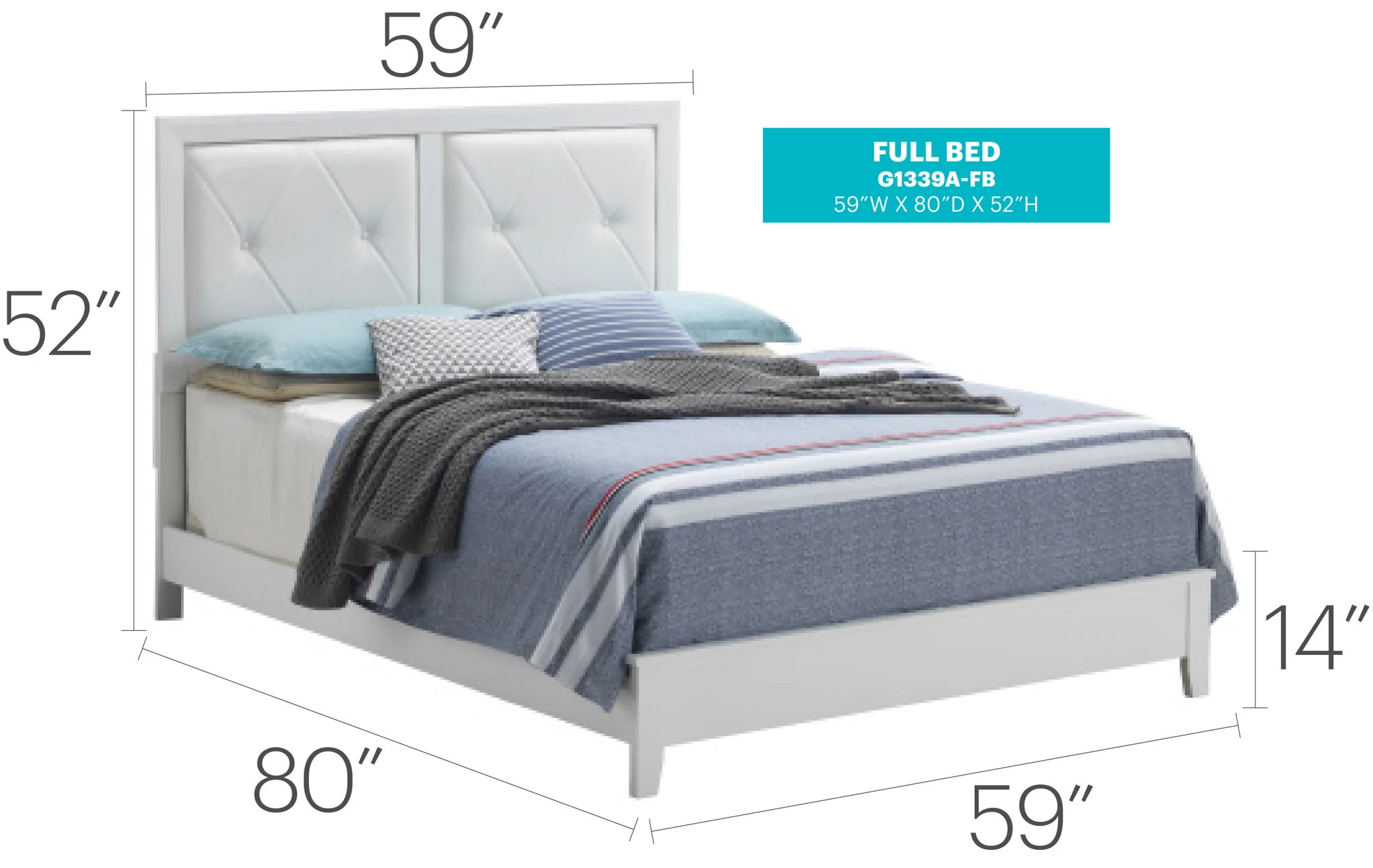 Padded Headboard Bed - Image 46