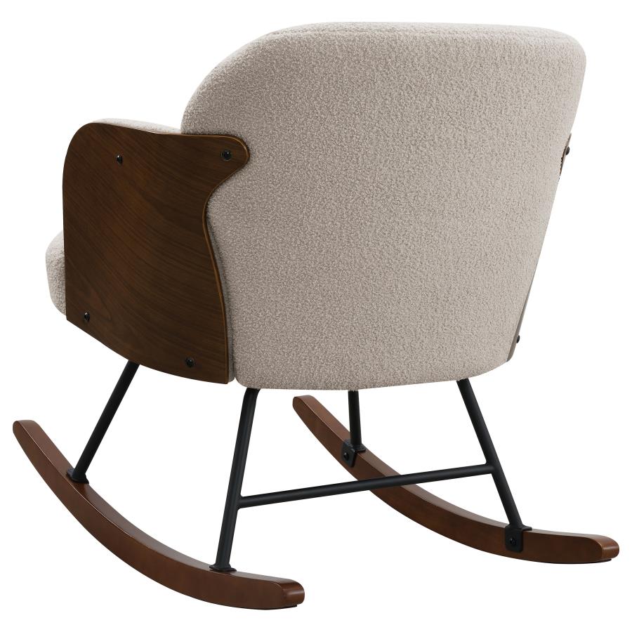 Paige - Boucle Upholstered Mid Back Rocking Chair - Image 11
