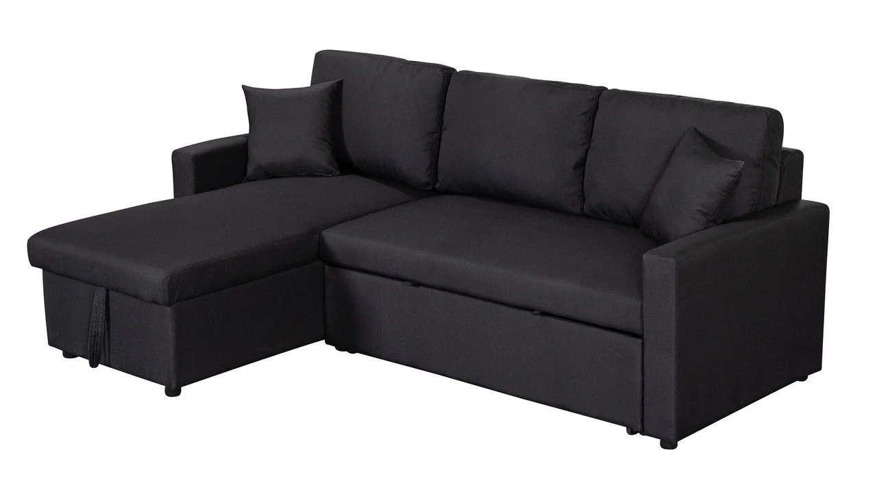 Paisley - Fabric Reversible Sleeper Sectional Sofa With Storage Chaise - Image 6