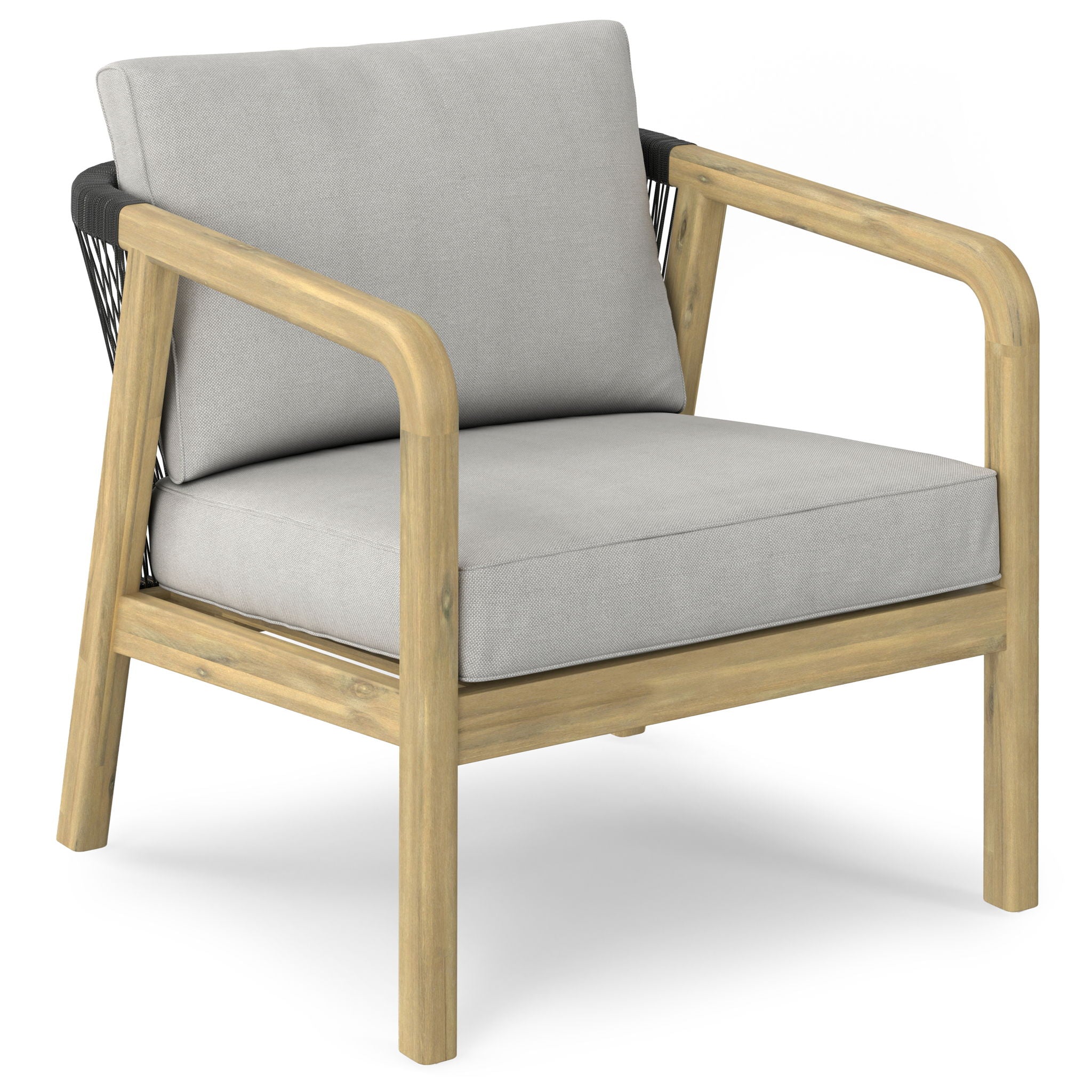 Palmetto - Outdoor Conversation Chair (Set of 2) - Stone Gray - Image 7