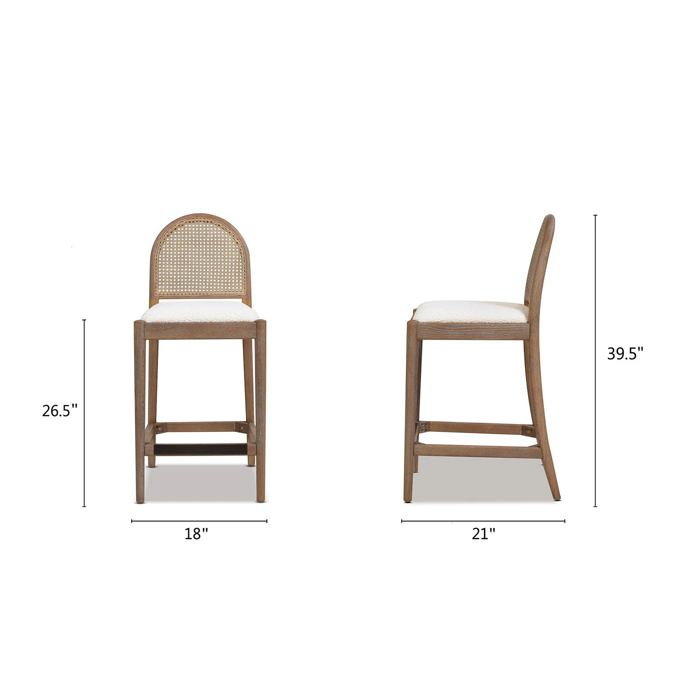 Panama - Curved Back Cane Counter Stool (Set of 2) - Image 11