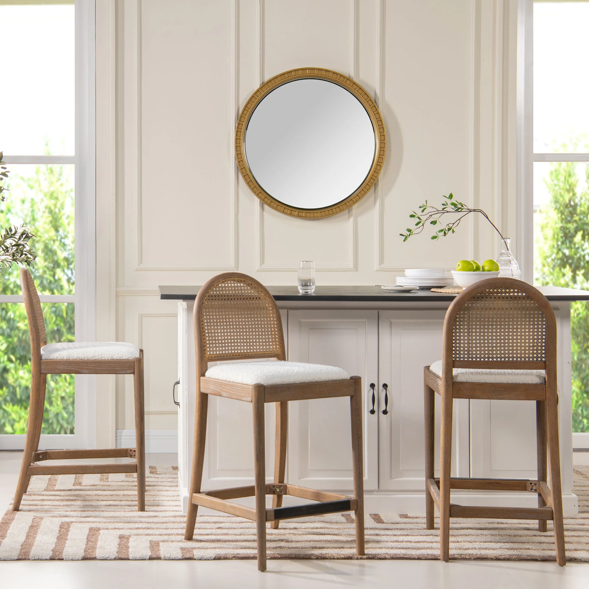 Panama - Curved Back Cane Counter Stool (Set of 2) - Image 2