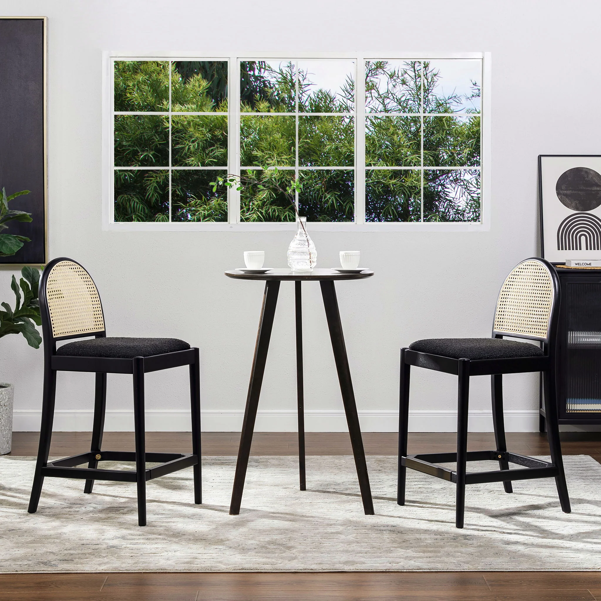 Panama - Curved Back Cane Counter Stool (Set of 2) - Image 6