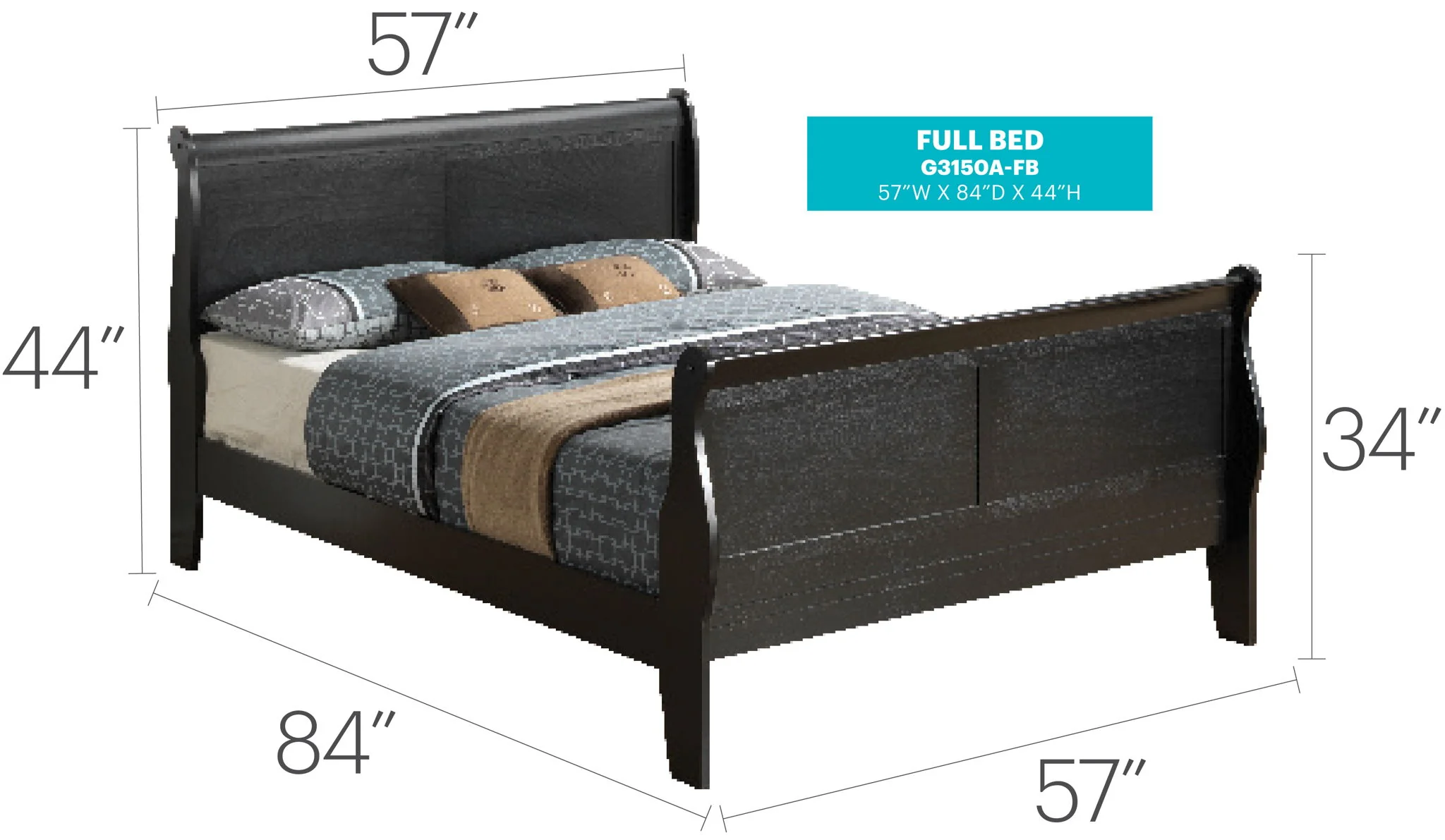 Panel Sleigh Bed - Image 63