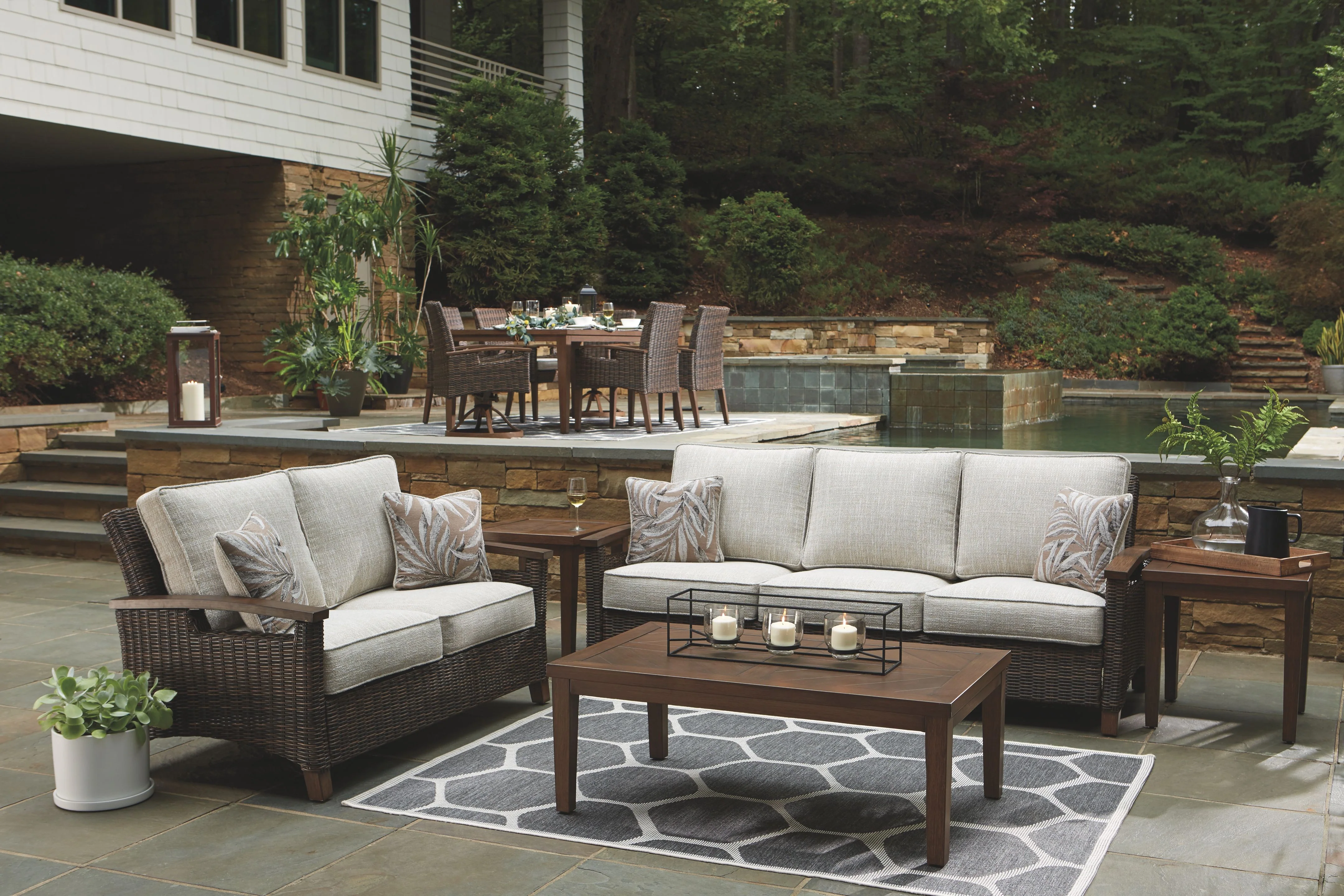 Paradise Trail - Sofa with Cushion - Medium Brown - Image 3