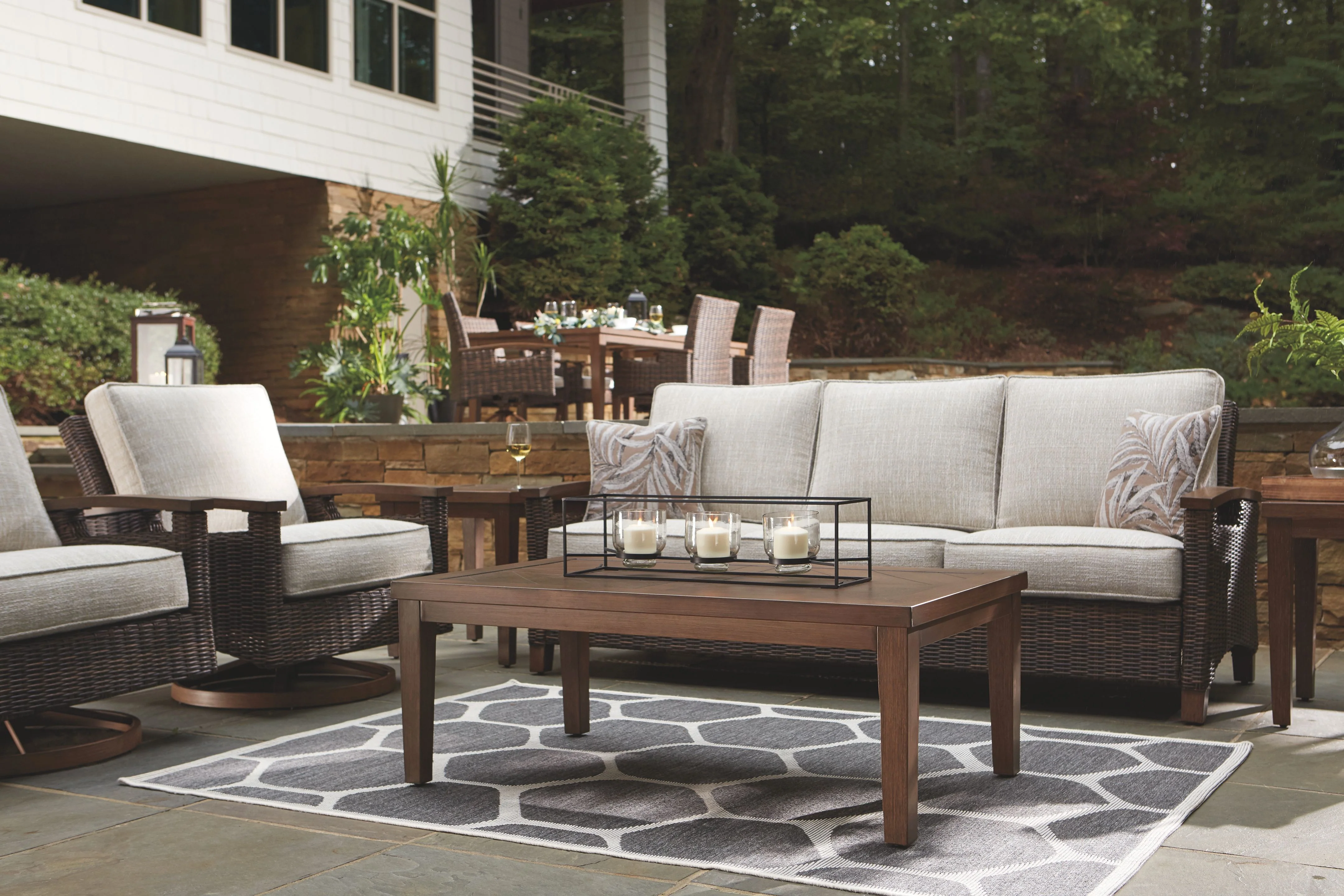 Paradise Trail - Sofa with Cushion - Medium Brown - Image 8