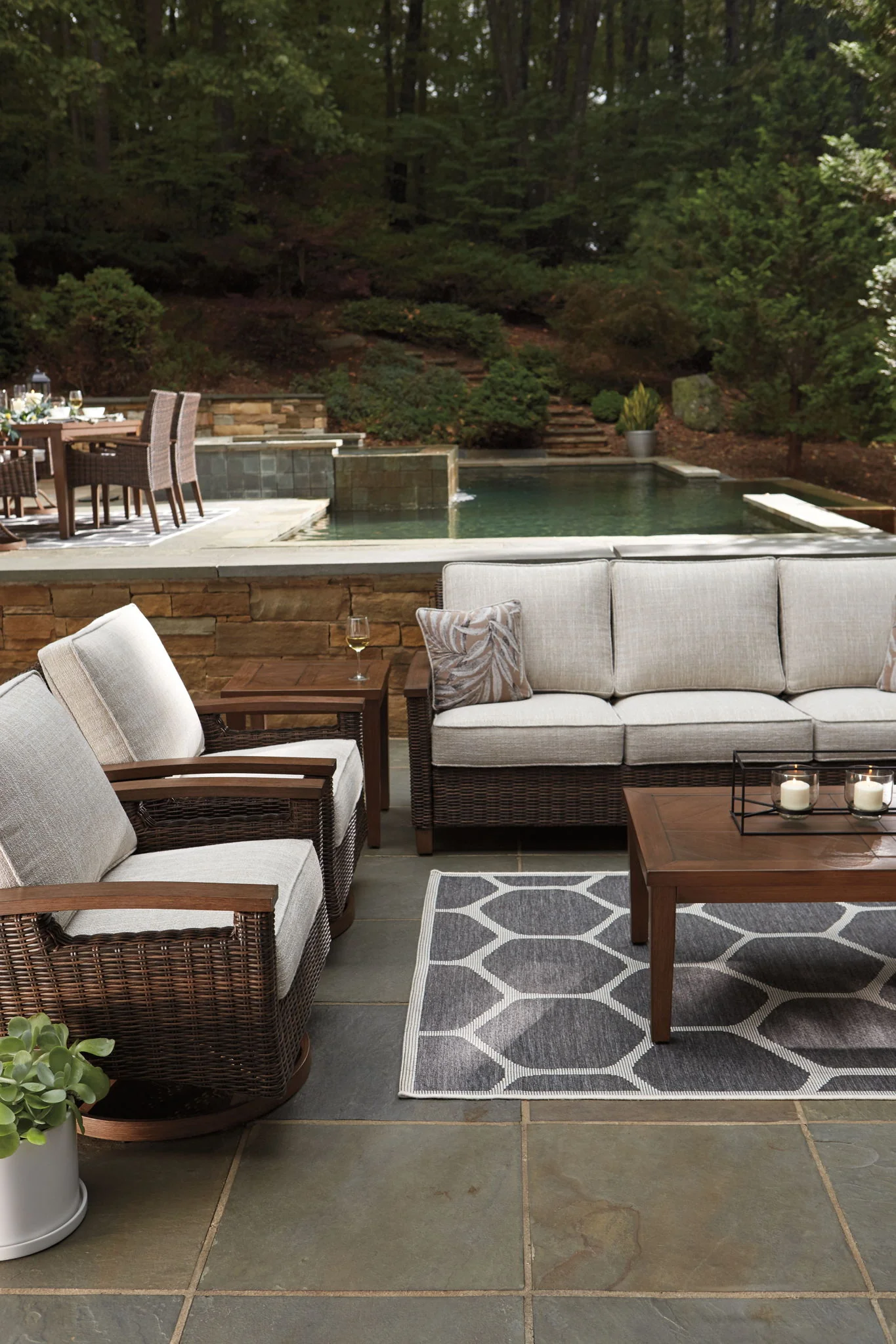 Paradise Trail - Sofa with Cushion - Medium Brown - Image 9