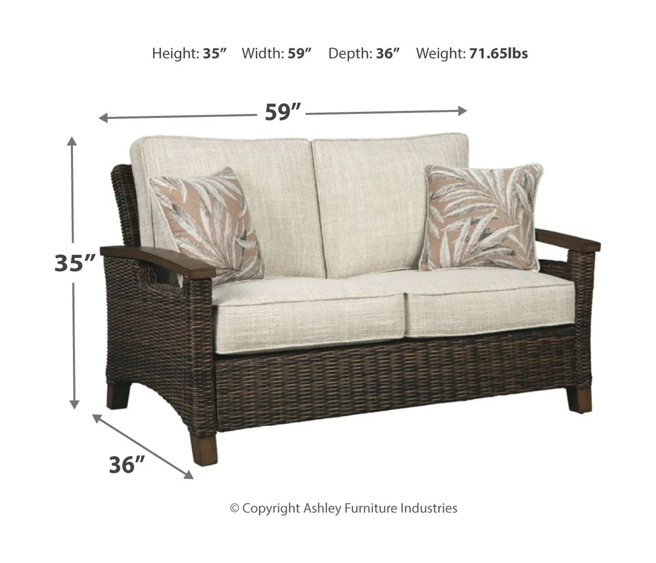 Paradise Trail - 3 Pc. - Lounge Set - Medium Brown - Image 5