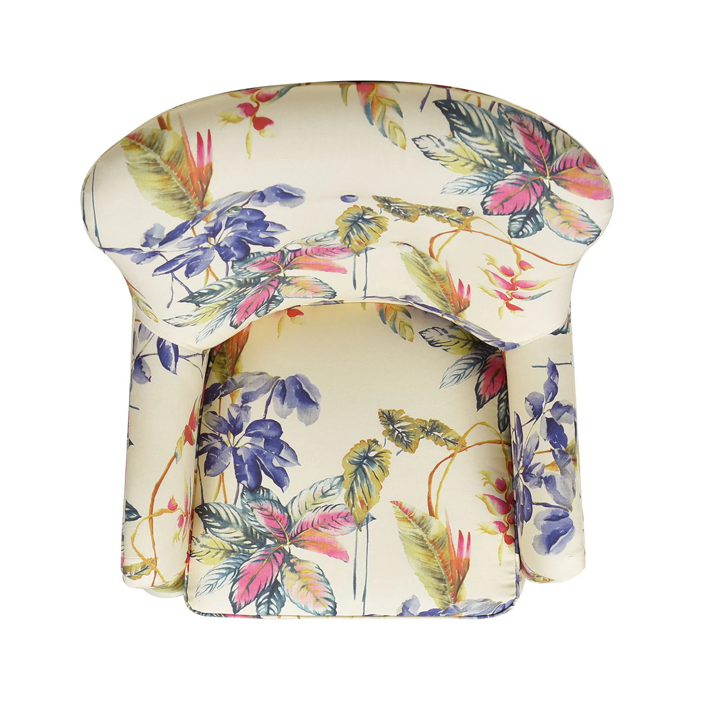 Paradise - Upholstered Arm Chair Floral Printed On Cotton - Off-White - Image 3