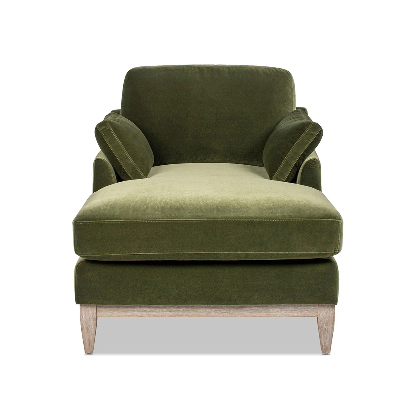 Pasadena - Modern Farmhouse Chaise Lounge Chair - Olive Green - Image 10