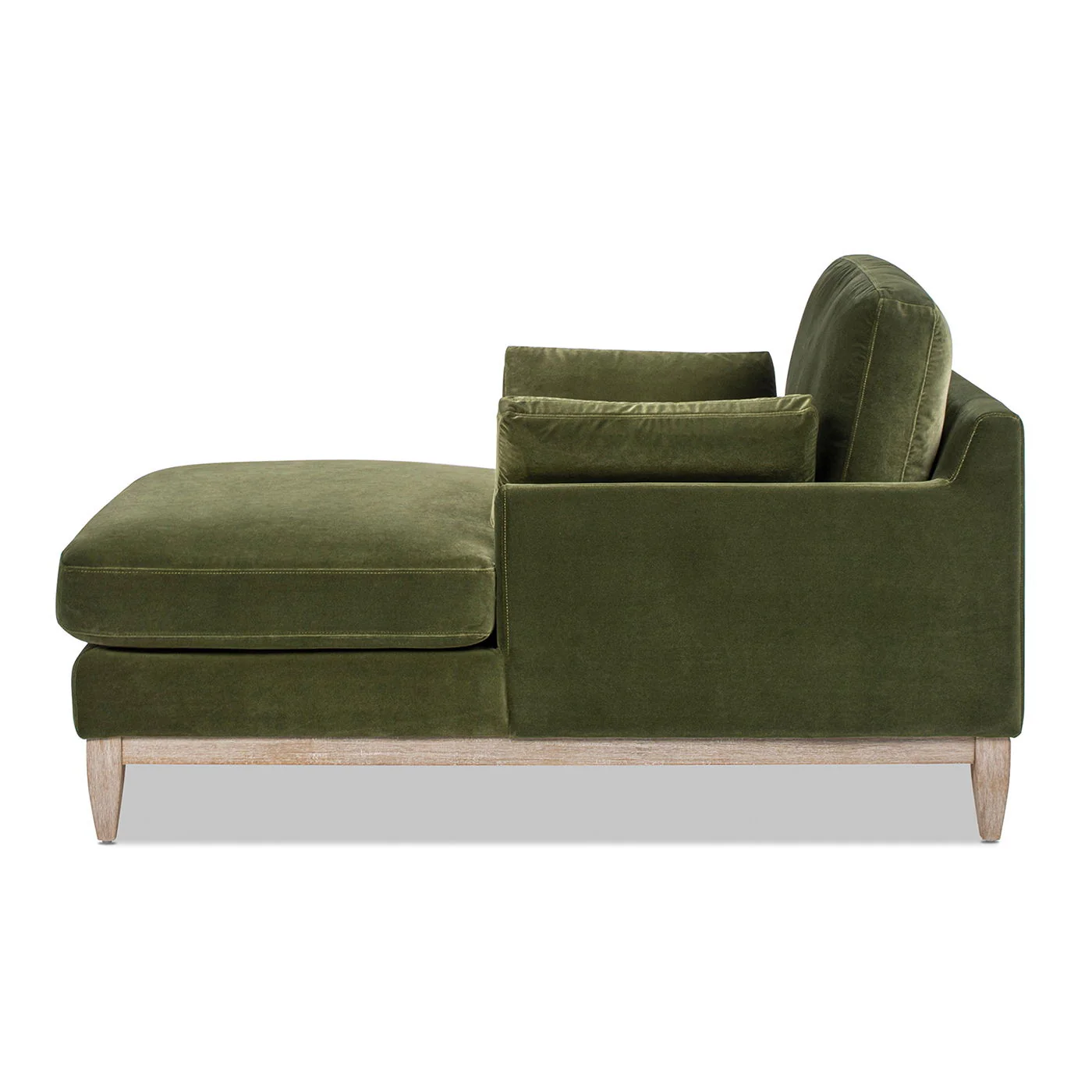 Pasadena - Modern Farmhouse Chaise Lounge Chair - Olive Green - Image 5