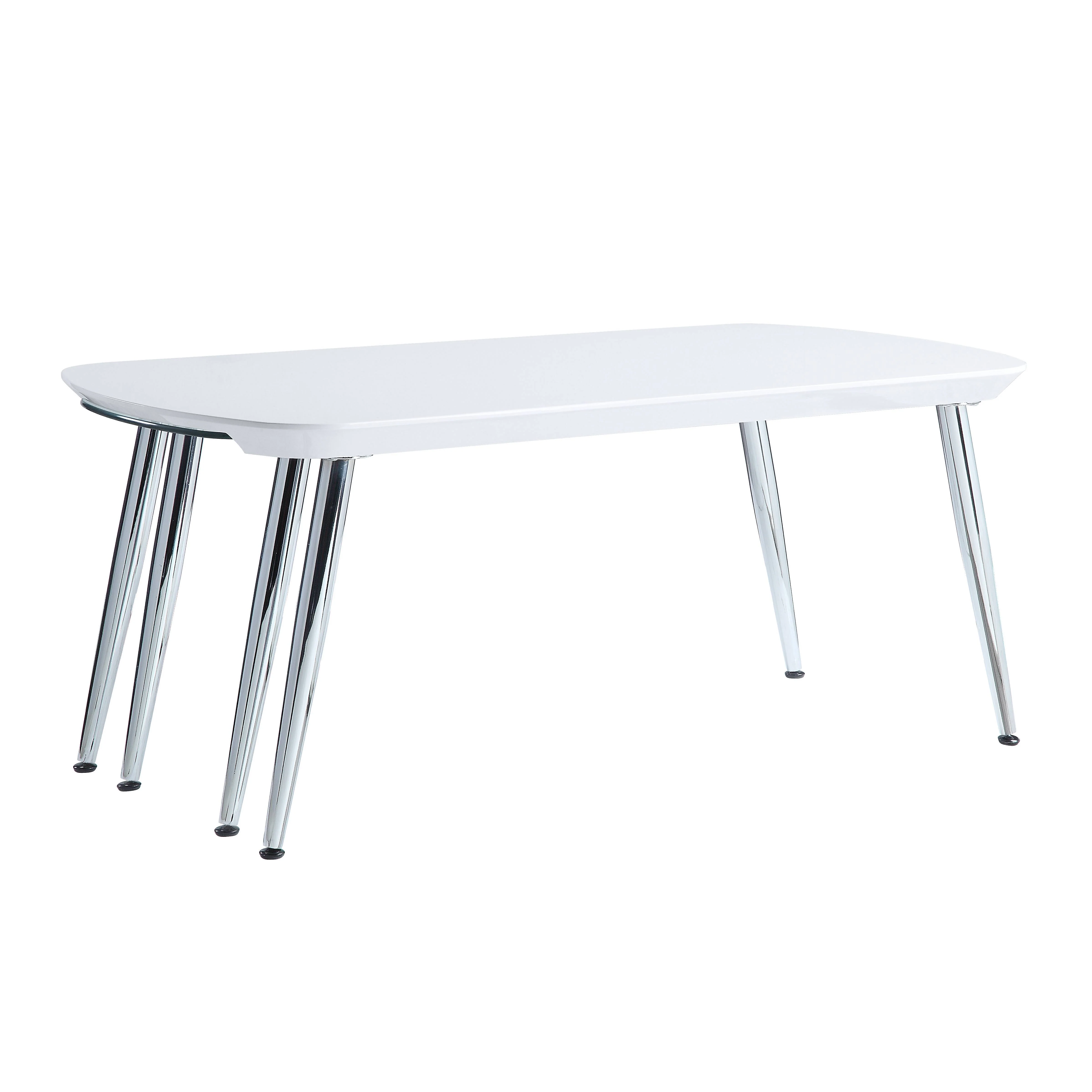 Patina - Coffee Table - White / Chrome - Image 6