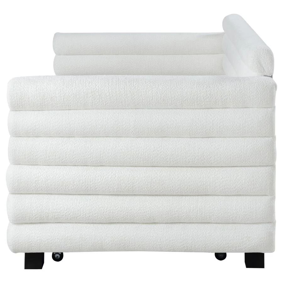 Patricia - Boucle Upholstered Day Bed With Trundle - Image 11