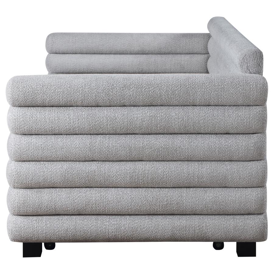 Patricia - Boucle Upholstered Day Bed With Trundle - Image 12