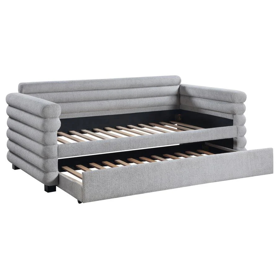 Patricia - Boucle Upholstered Day Bed With Trundle - Image 2