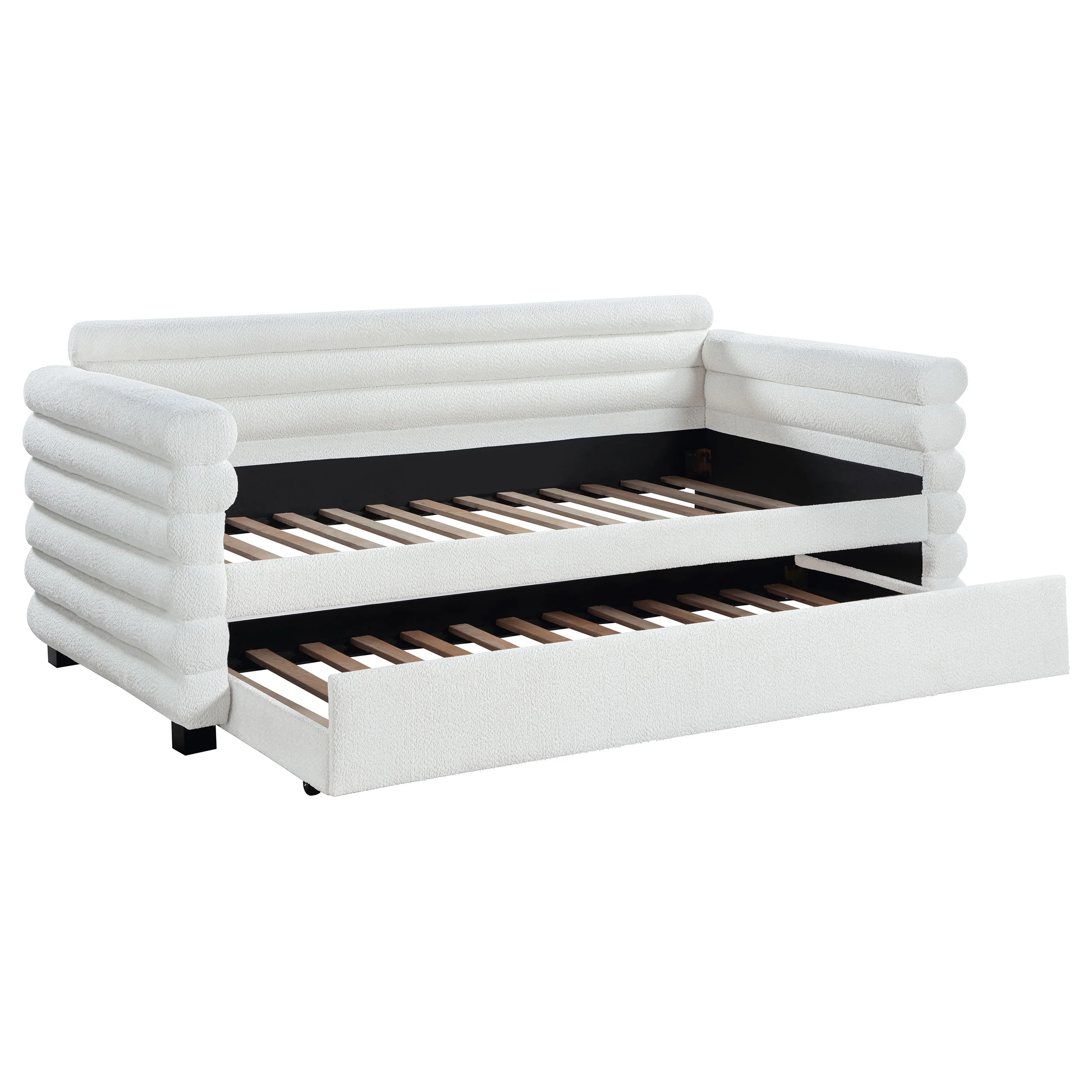 Patricia - Boucle Upholstered Day Bed With Trundle - Image 23