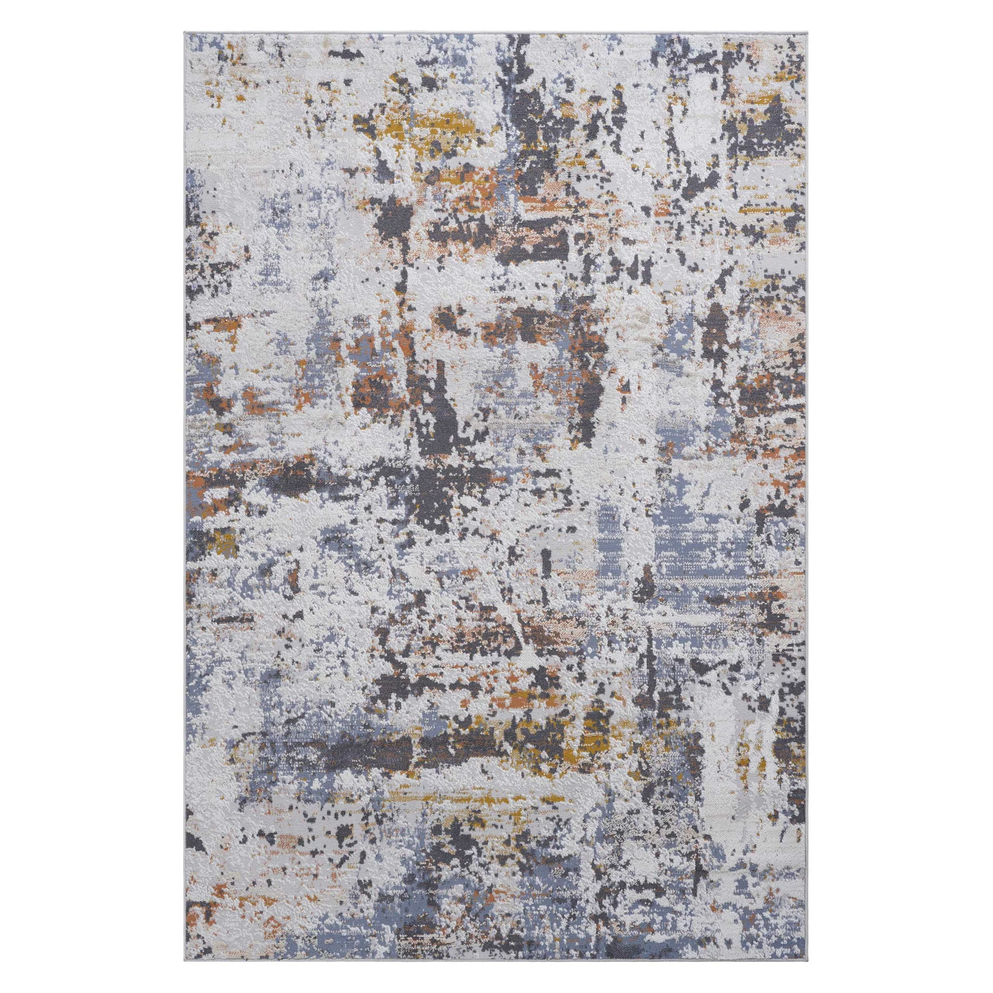 Payas - 6' X 9' Abstract Area Rug - Ivory / Blue - Image 3