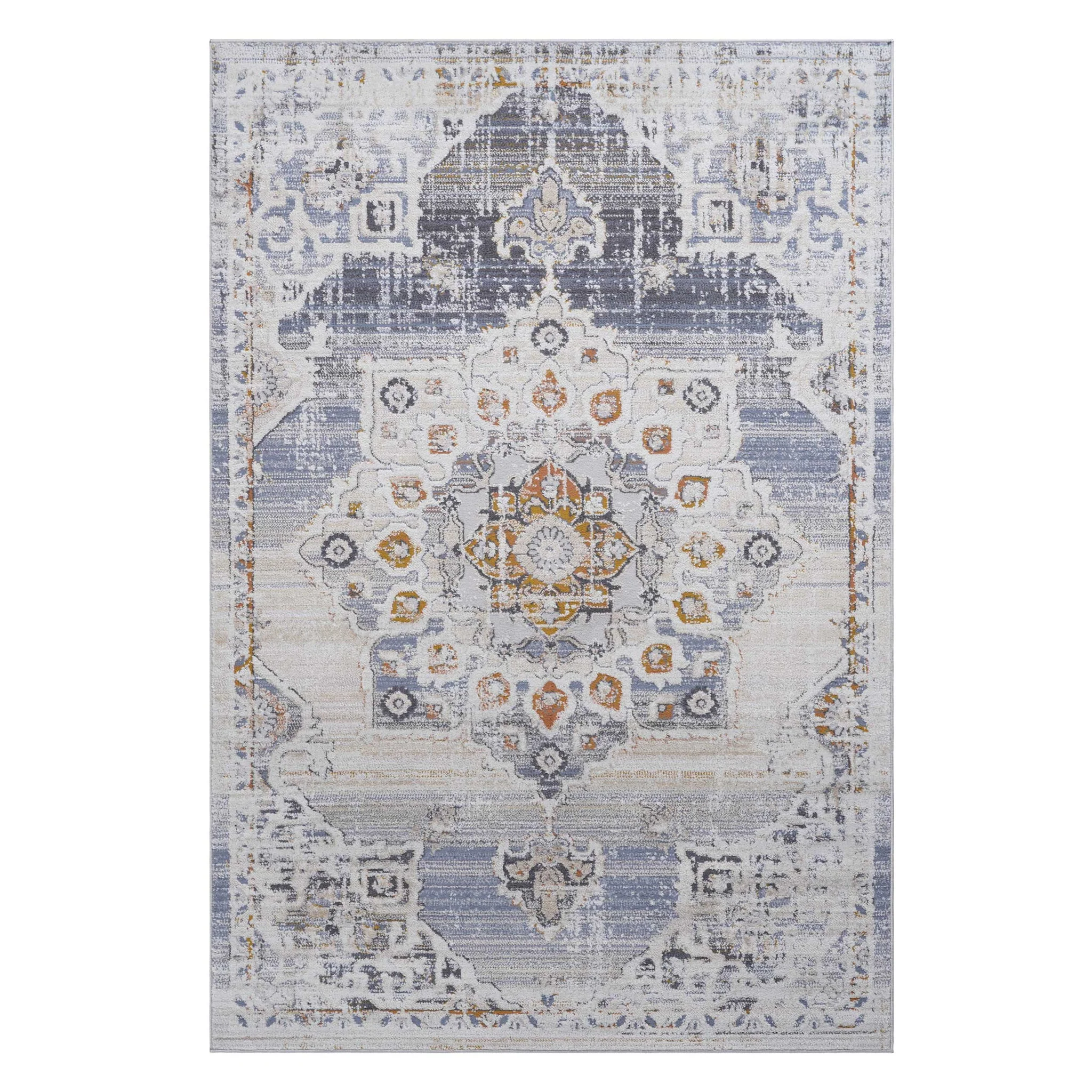 Payas - 6' X 9' Medallion Area Rug - Cream / Gold - Image 5