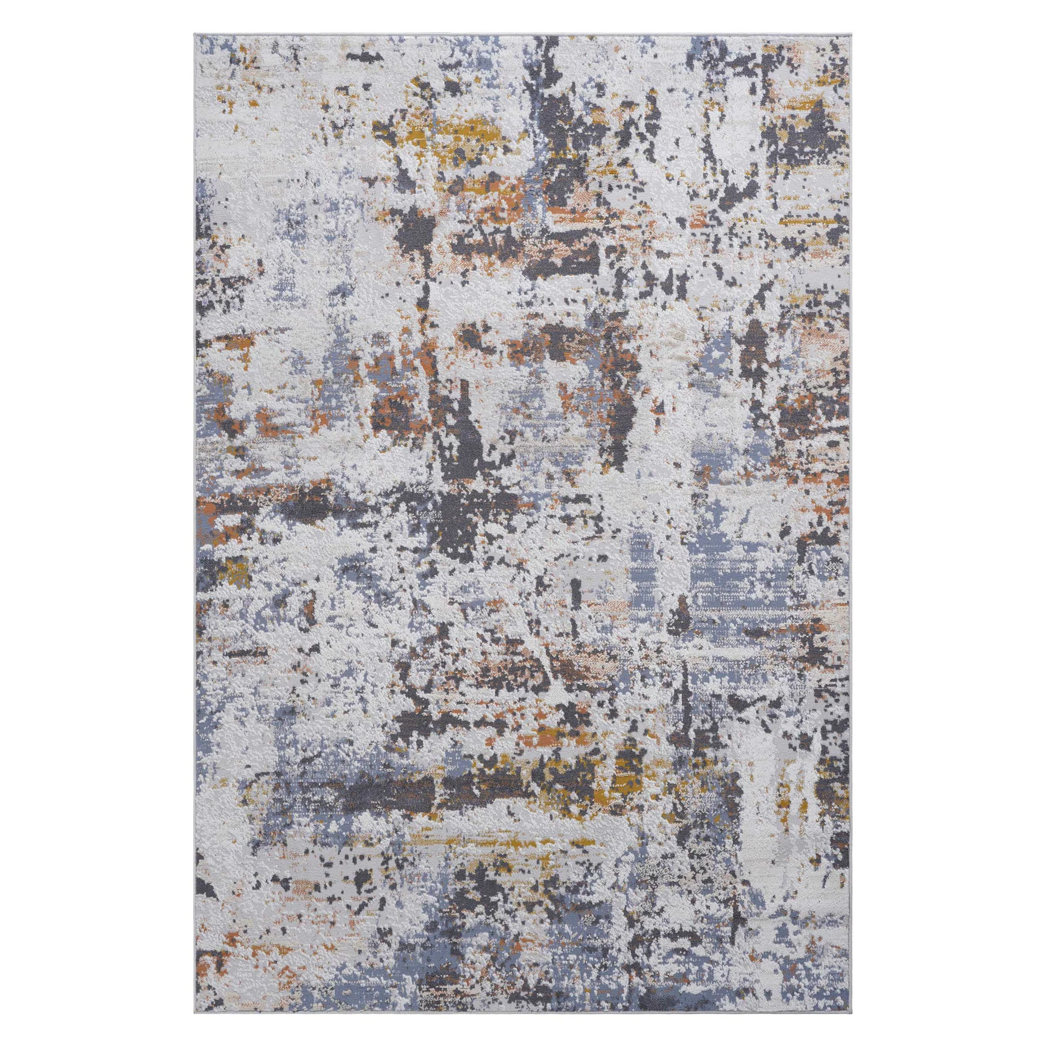 Payas - 8' X 10' Abstract Area Rug - Ivory / Blue - Image 2