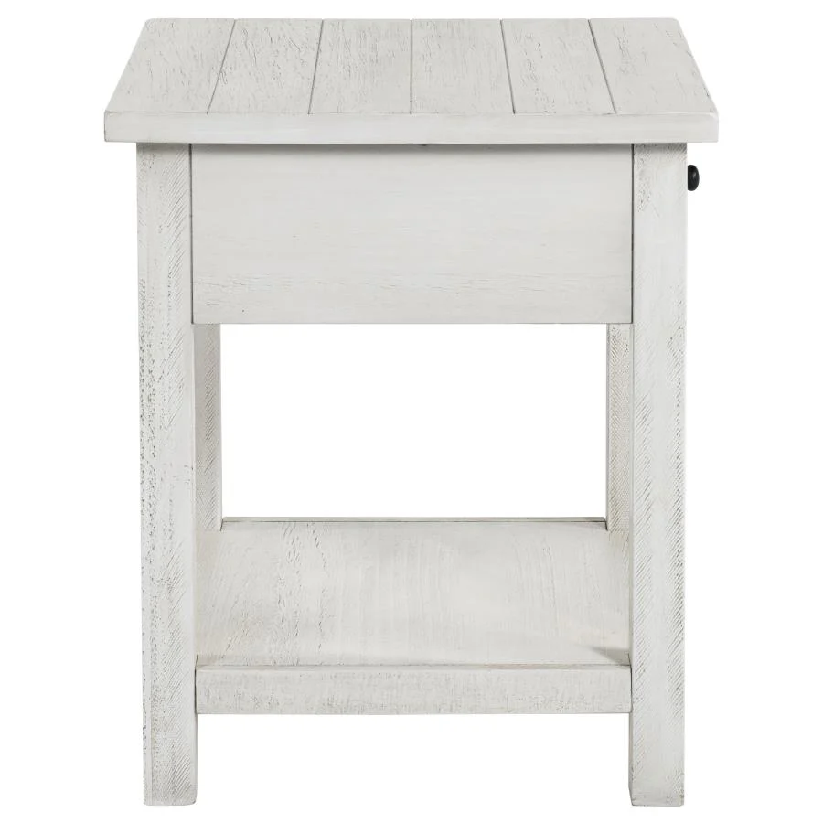 Payne - 1 Drawers Wood End Table with Shelf - Image 14