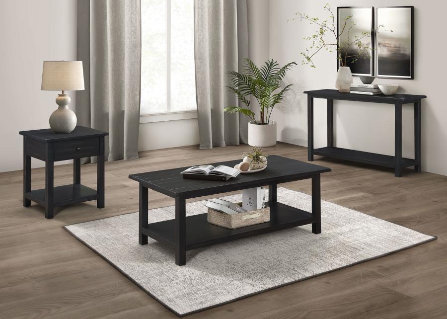 Payne - 1 Drawers Wood End Table with Shelf - Image 29
