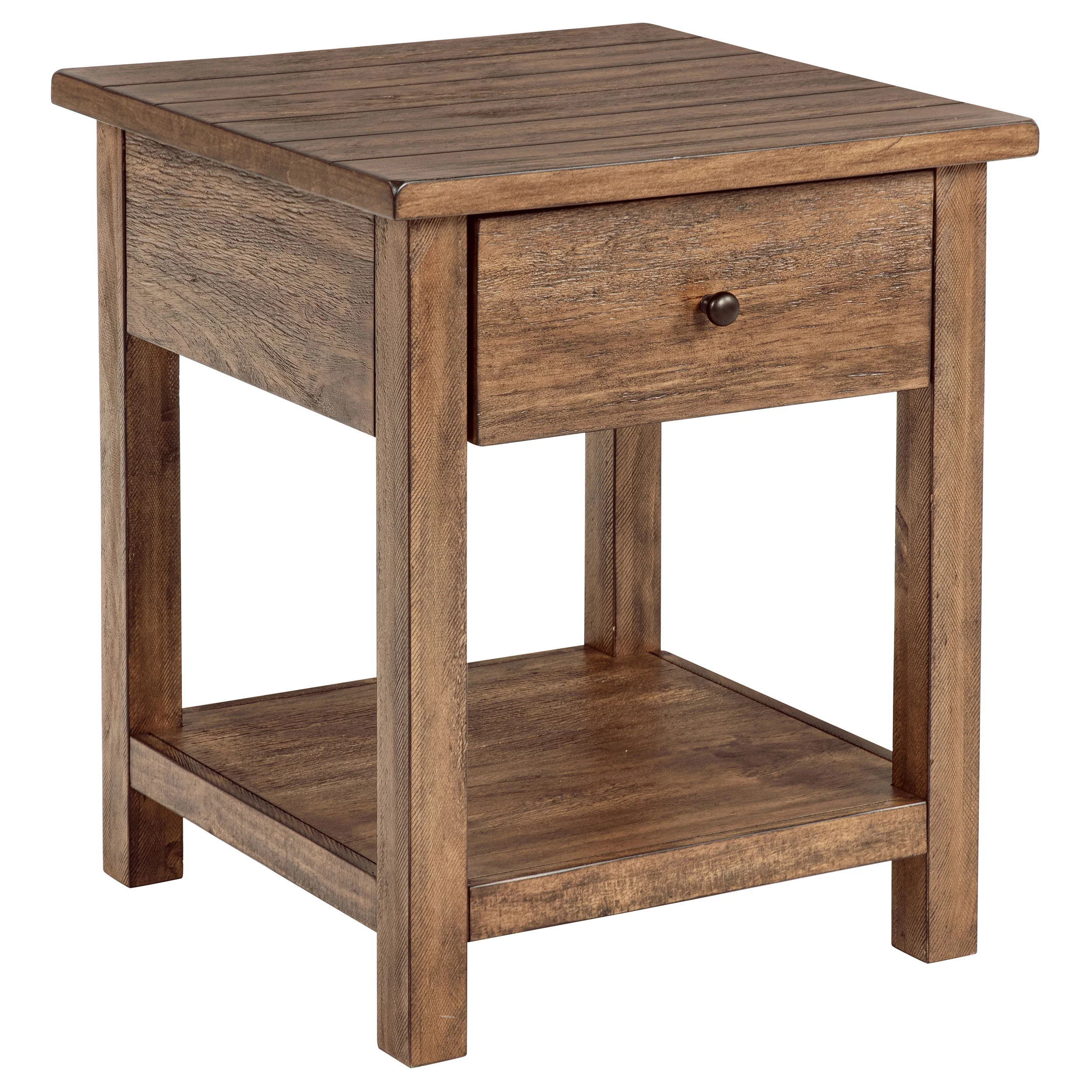 Payne - 1 Drawers Wood End Table with Shelf - Image 30
