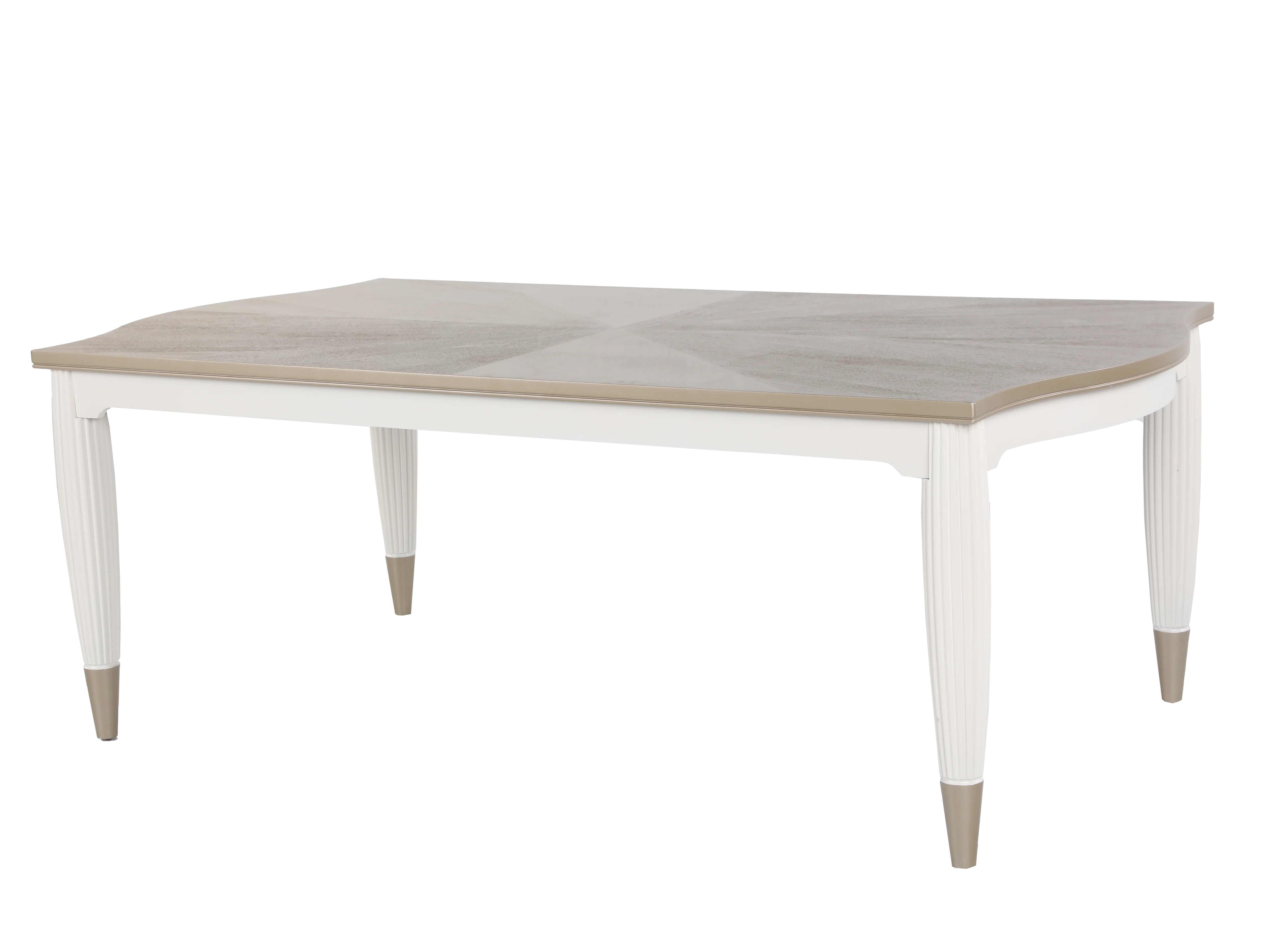 Pearl White & Champagne 7 Piece Dining Room Set - Image 3