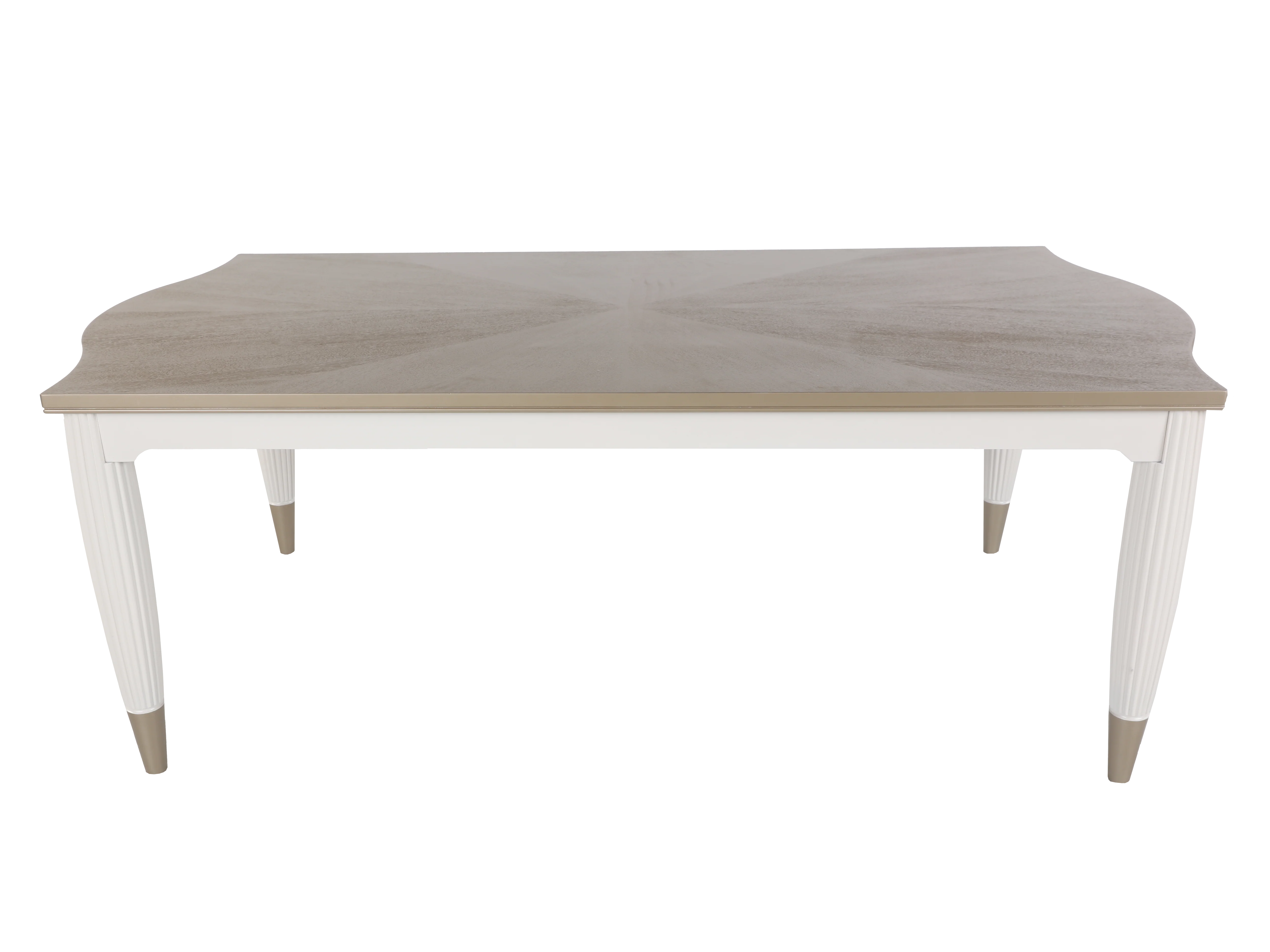 Pearl White & Champagne 7 Piece Dining Room Set - Image 4