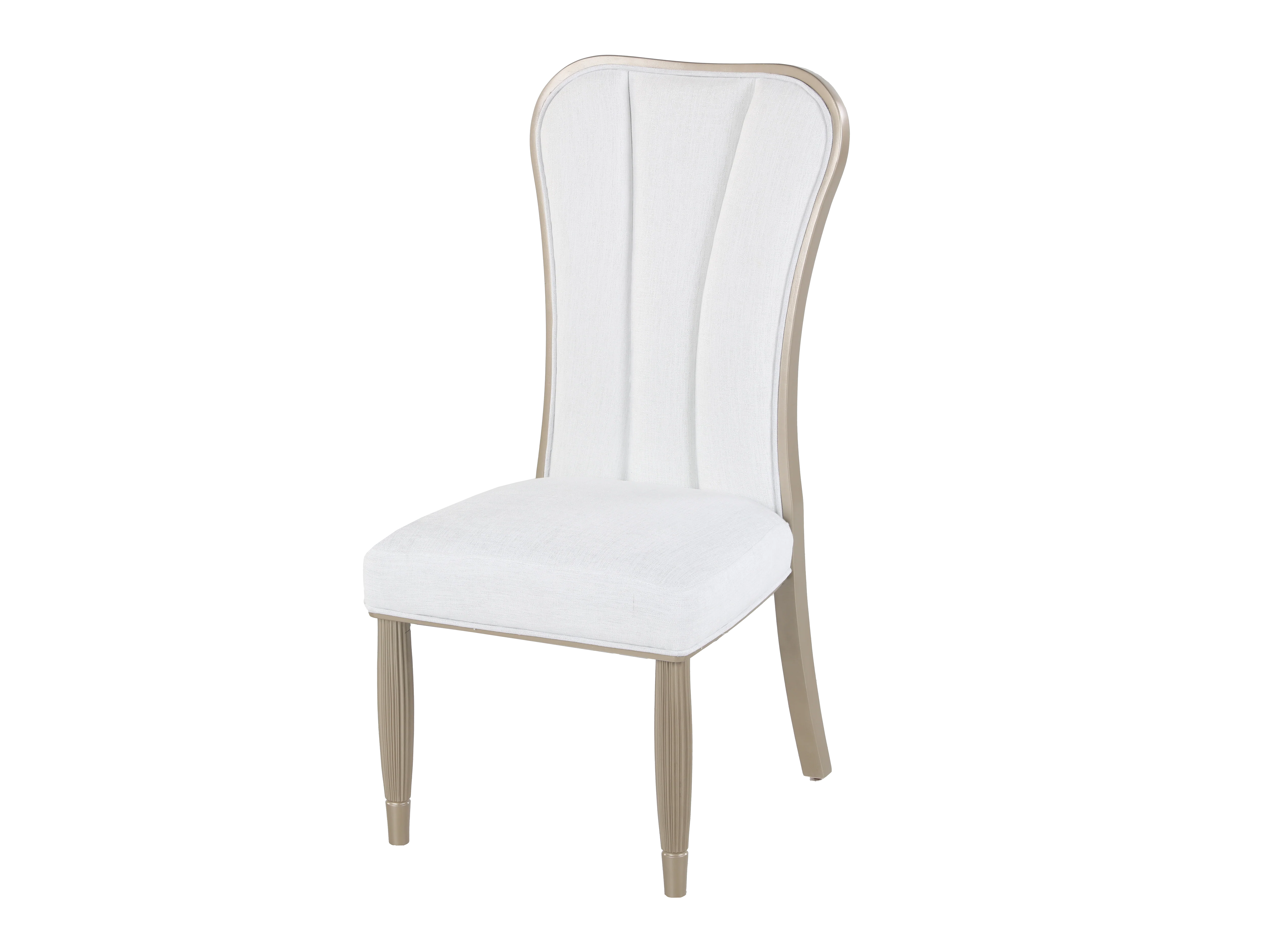 Pearl White & Champagne 7 Piece Dining Room Set - Image 5