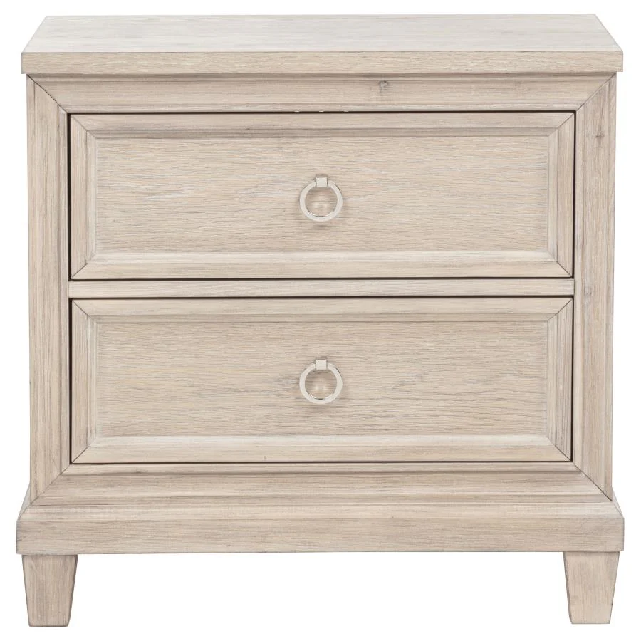 Pembroke - 2-Drawer Nightstand Bedside Table - Washed Oak - Image 3