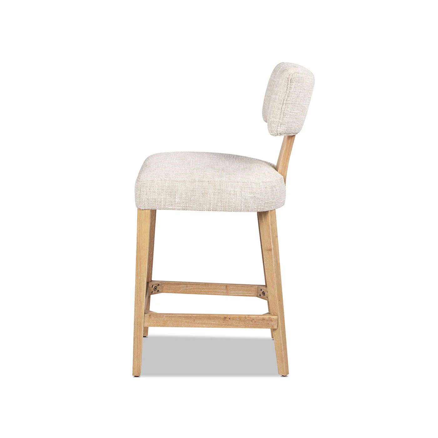 Penny - Round Arched Upholstered Counter Stool (Set of 2) - Travertine Beige - Image 3