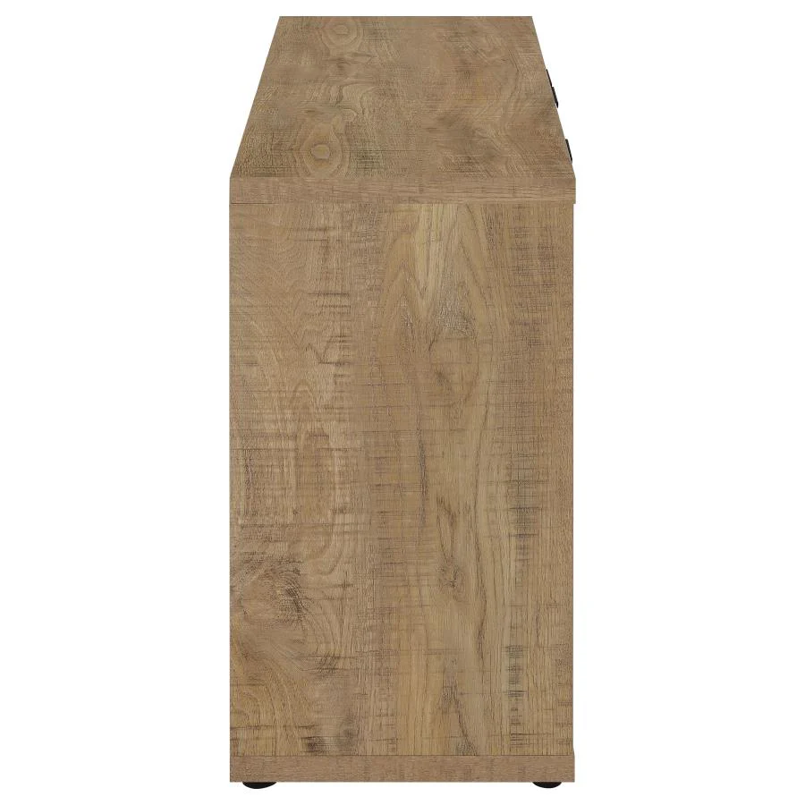 Pepita - 3 Door Engineered Wood Accent Cabinet - Mango Brown - Image 9