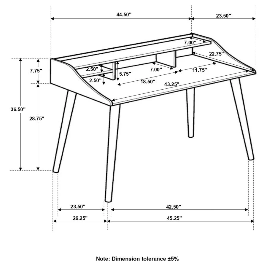 Percy - 4-Compartment Writing Desk - Image 5