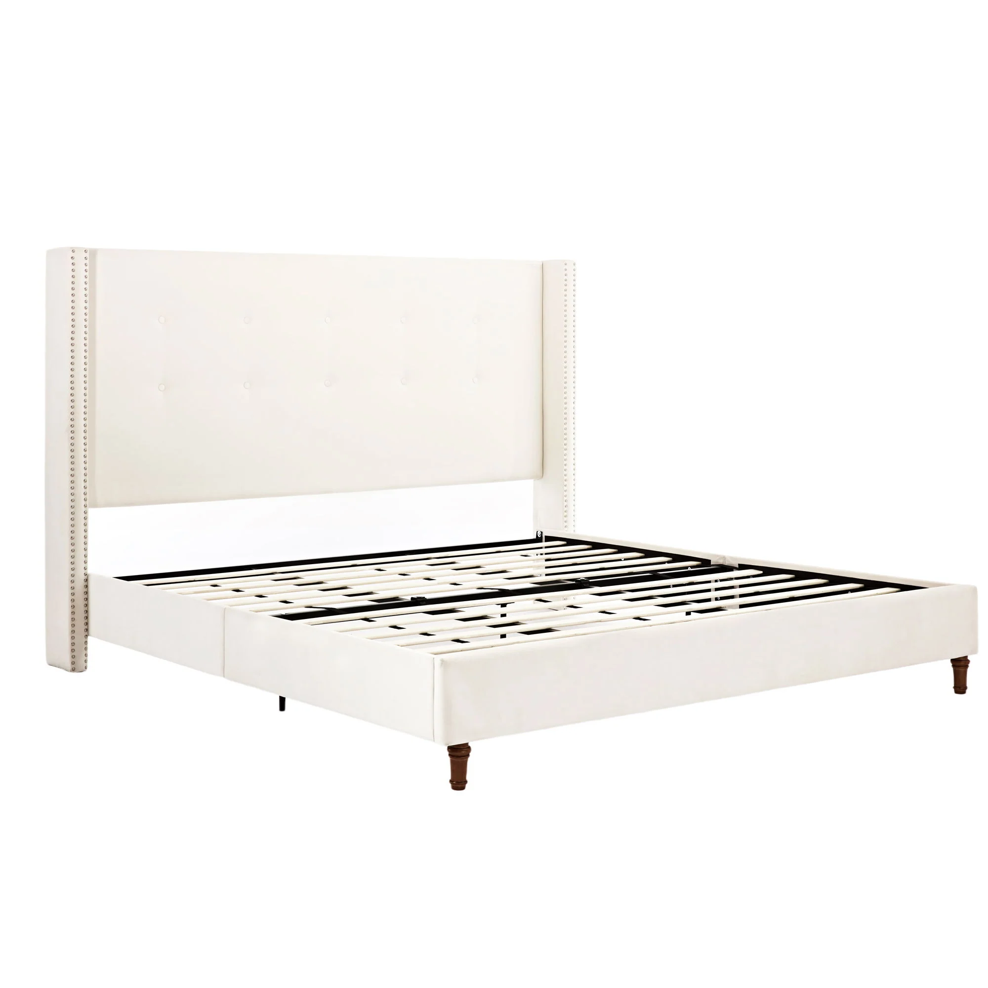 Peyton - Upholstered Bed With 54" High Headboard, Traditional Hand Buttoned Tufting - Image 12