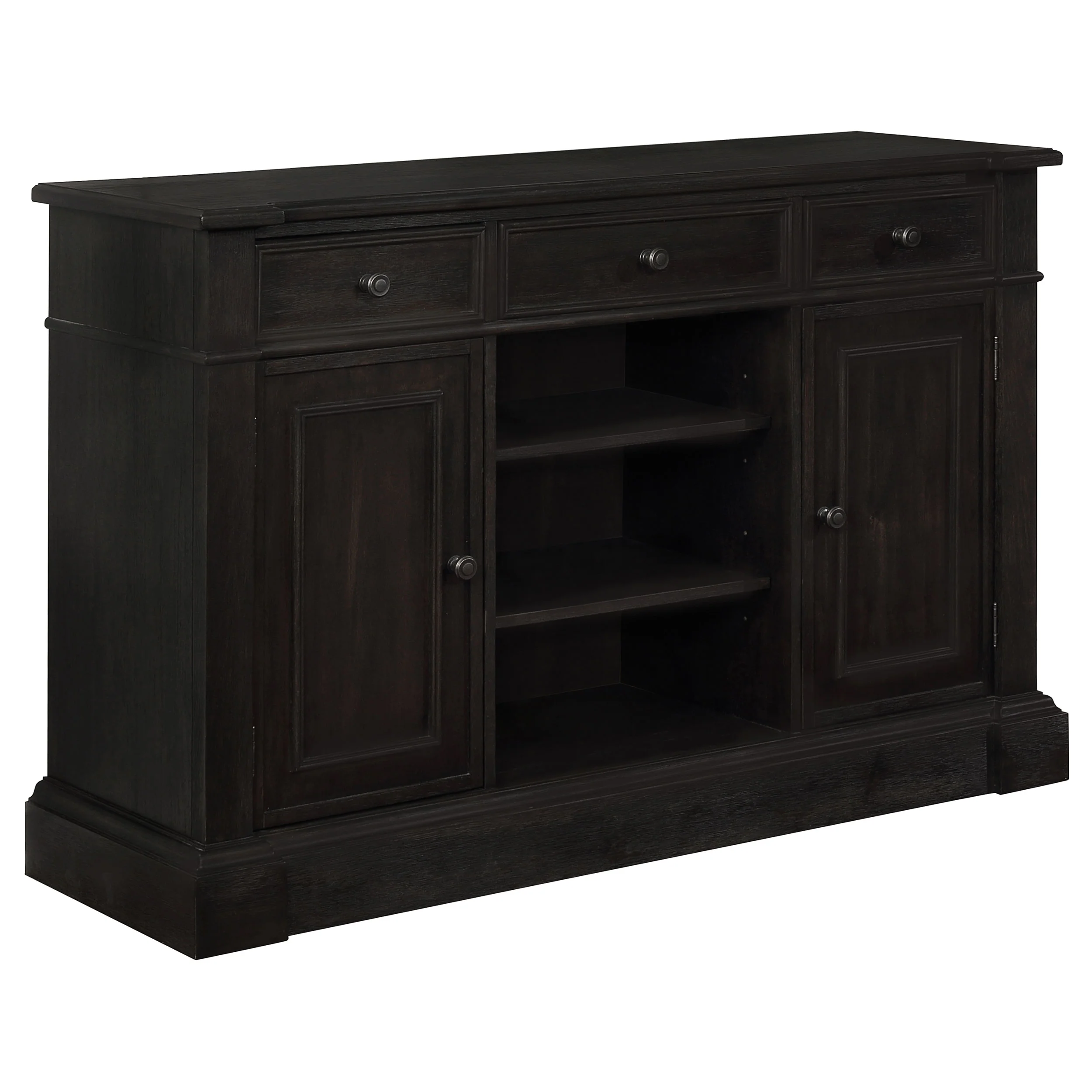 Phelps 2-door Sideboard Buffet Cabinet Distressed Noir - Image 12