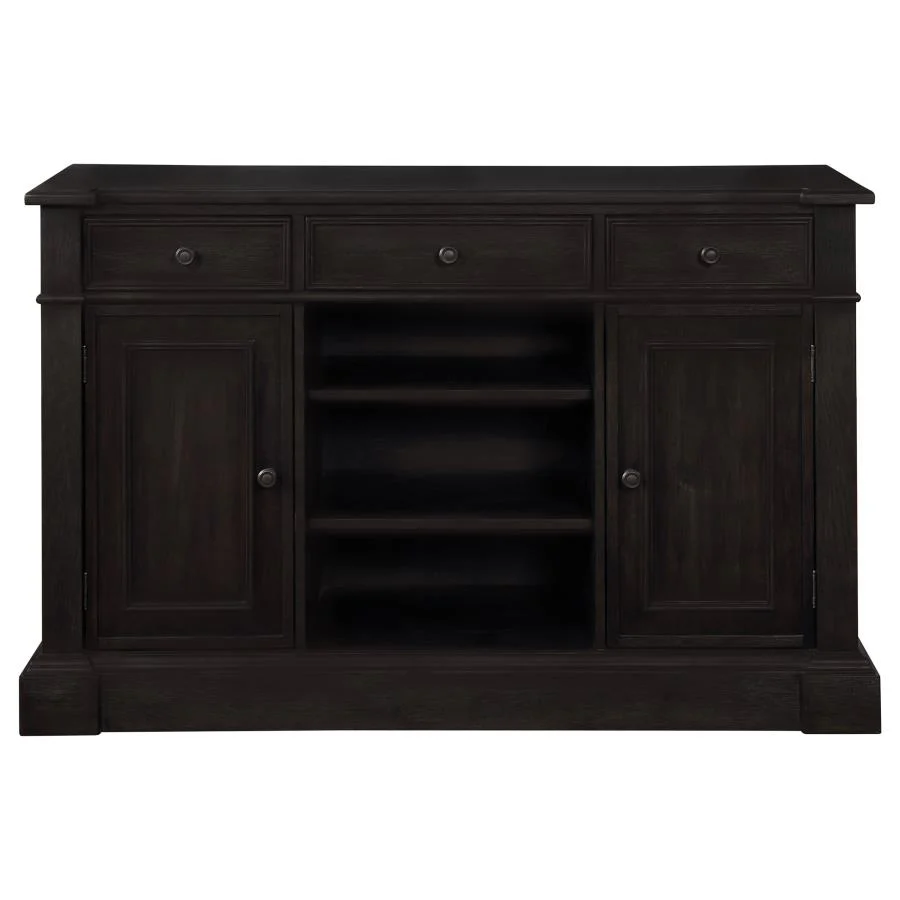 Phelps 2-door Sideboard Buffet Cabinet Distressed Noir - Image 2