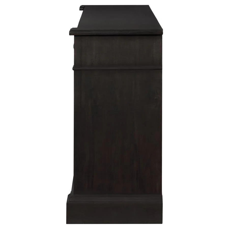 Phelps 2-door Sideboard Buffet Cabinet Distressed Noir - Image 4