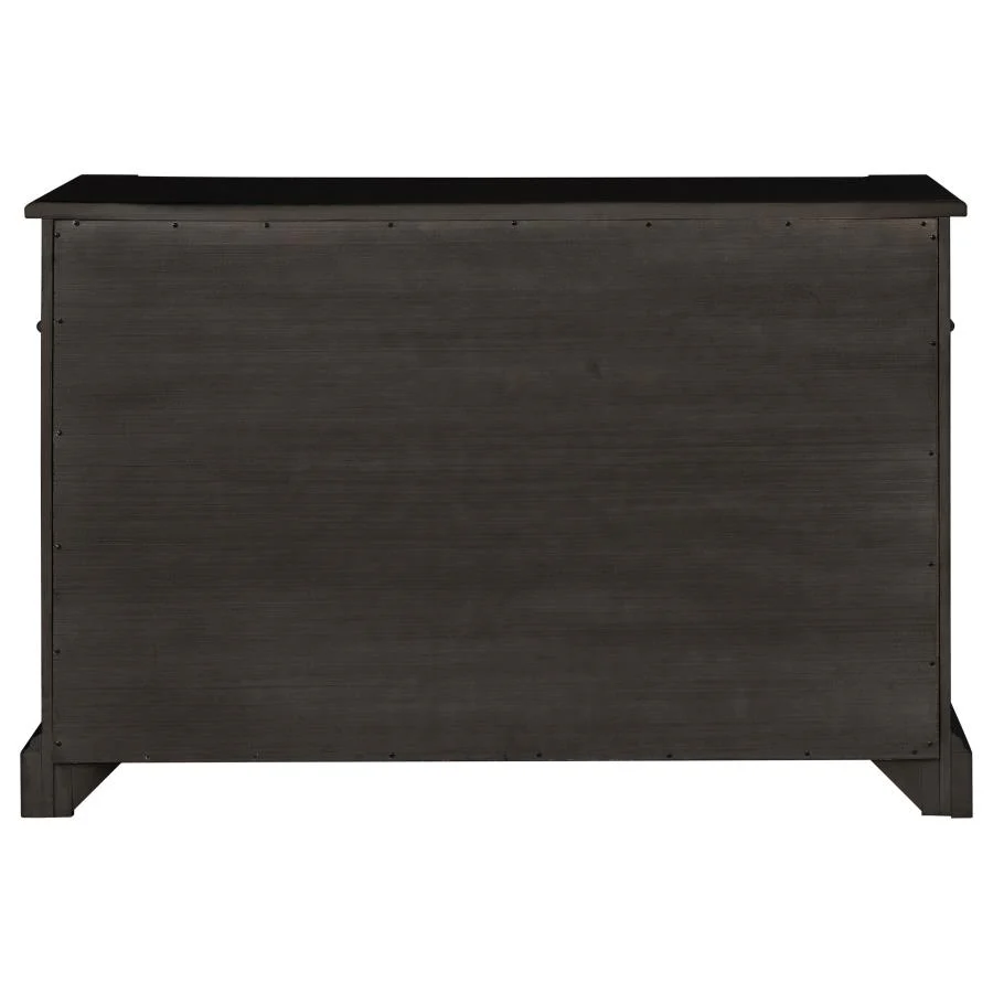 Phelps 2-door Sideboard Buffet Cabinet Distressed Noir - Image 6