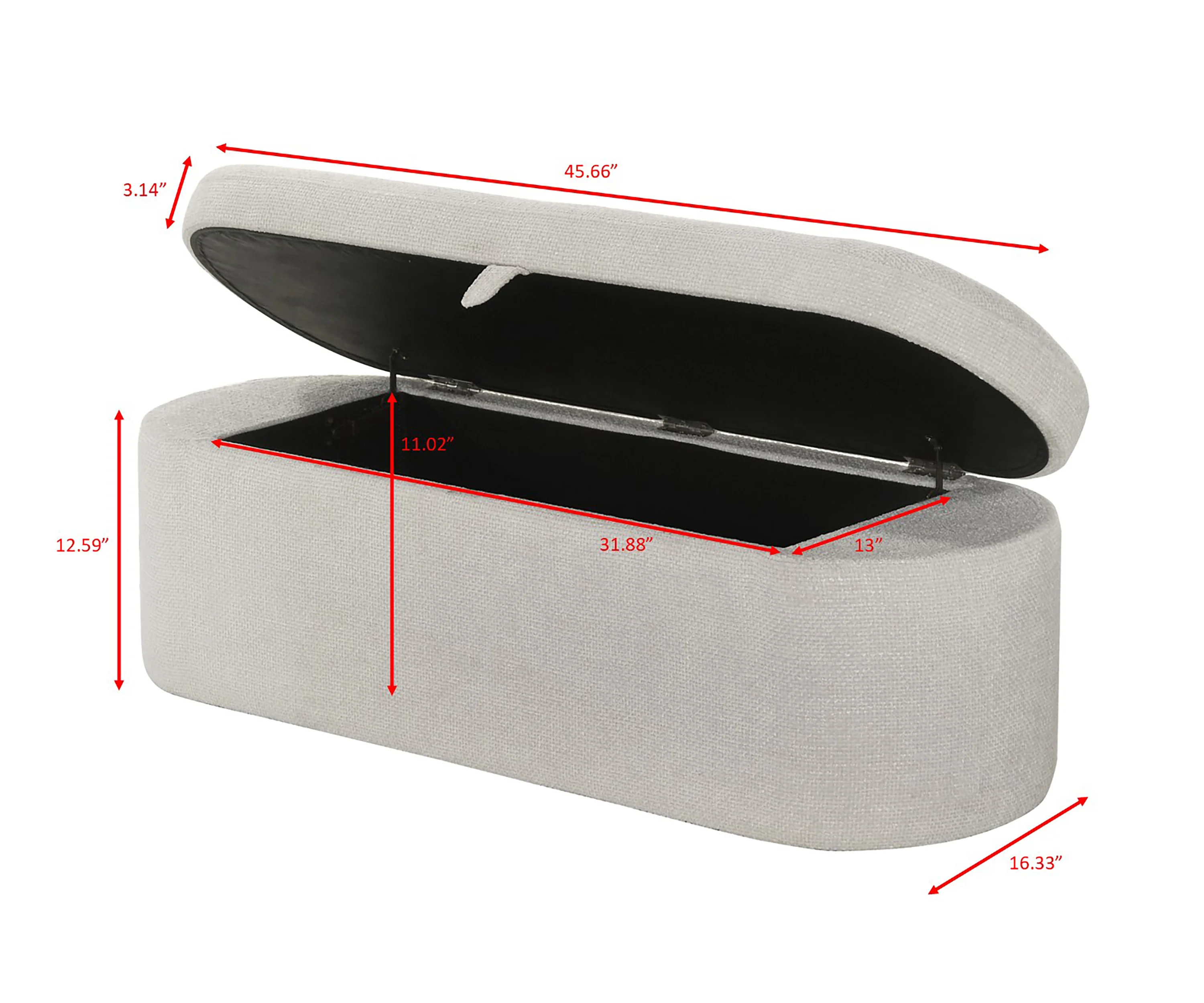 Philipa Storage Bench Tweed - Image 8